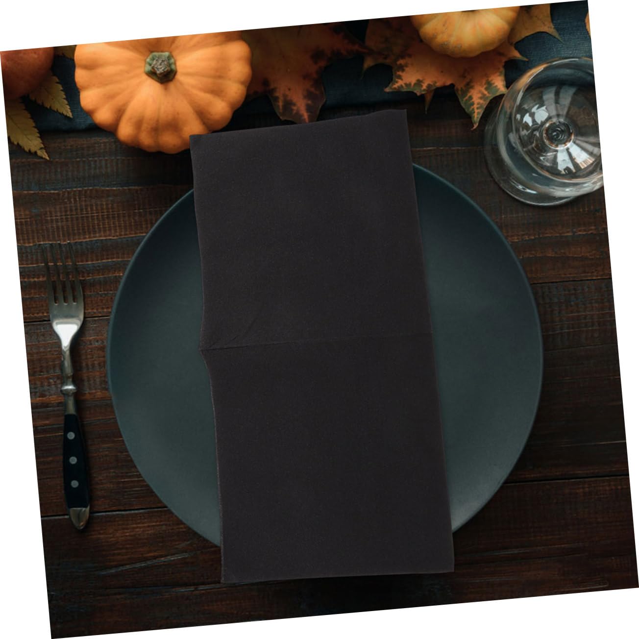Alipis 100 Pcs Serviettes de Fête en Papier Serviettes de Table Noires Épaisses pour Dîners et Cérémonies Élégantes