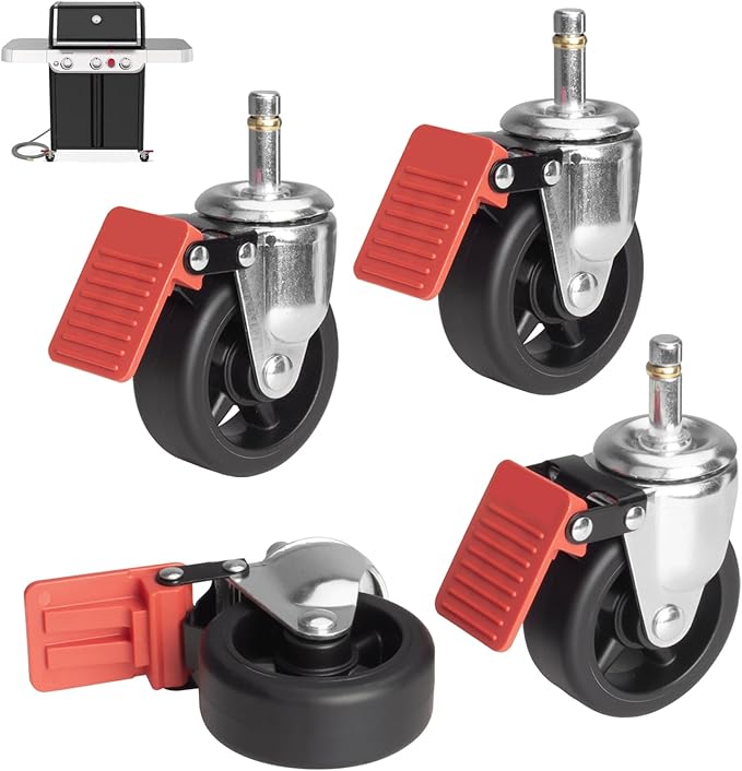 Amazon.com : BQMAX Grill Wheels for Weber Genesis 300/400 Series Grills ...