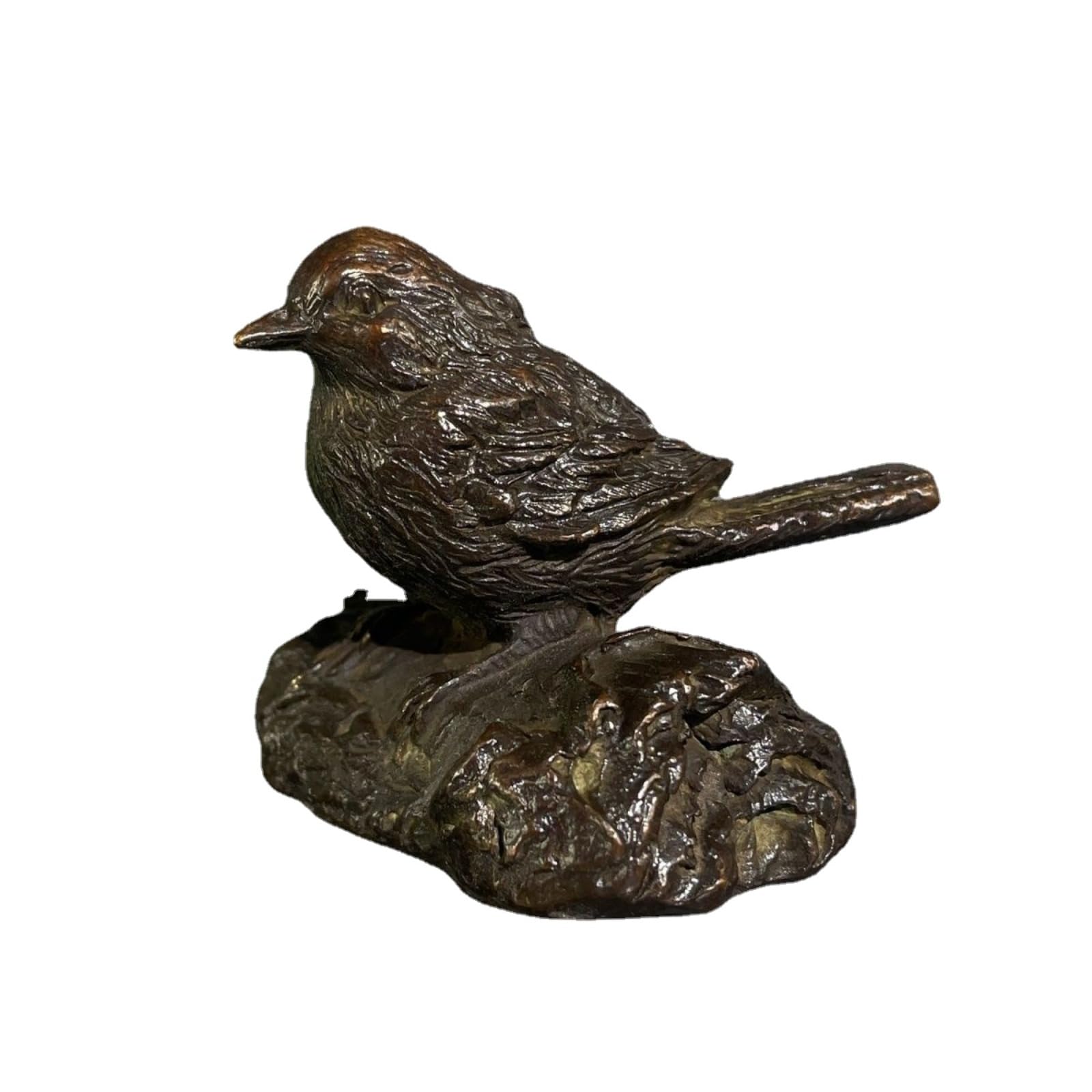NGDFGR Retro Brass Sparrow Model Miniature Figurines,Bronze Animal Bird Magpie Statue Sculpture Crafts Collection Desktop Ornament Bonsai Micro Landscape Sand Table Decor