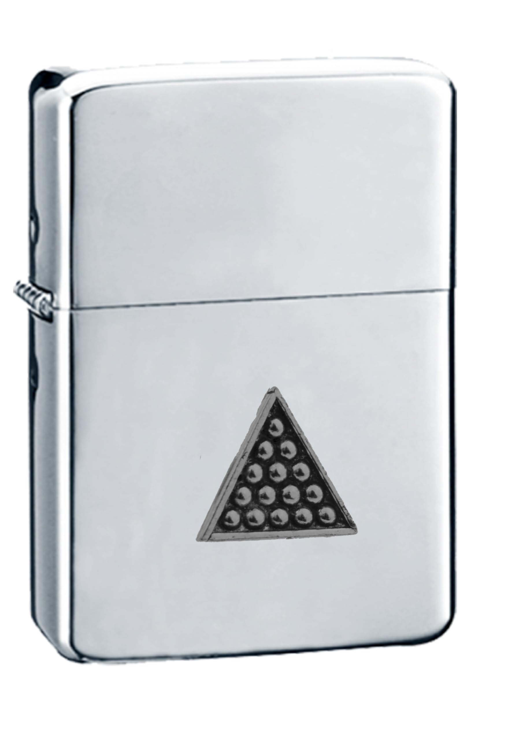 Briquet S5 triangle de billard noir rechargeable essence tempête chrome