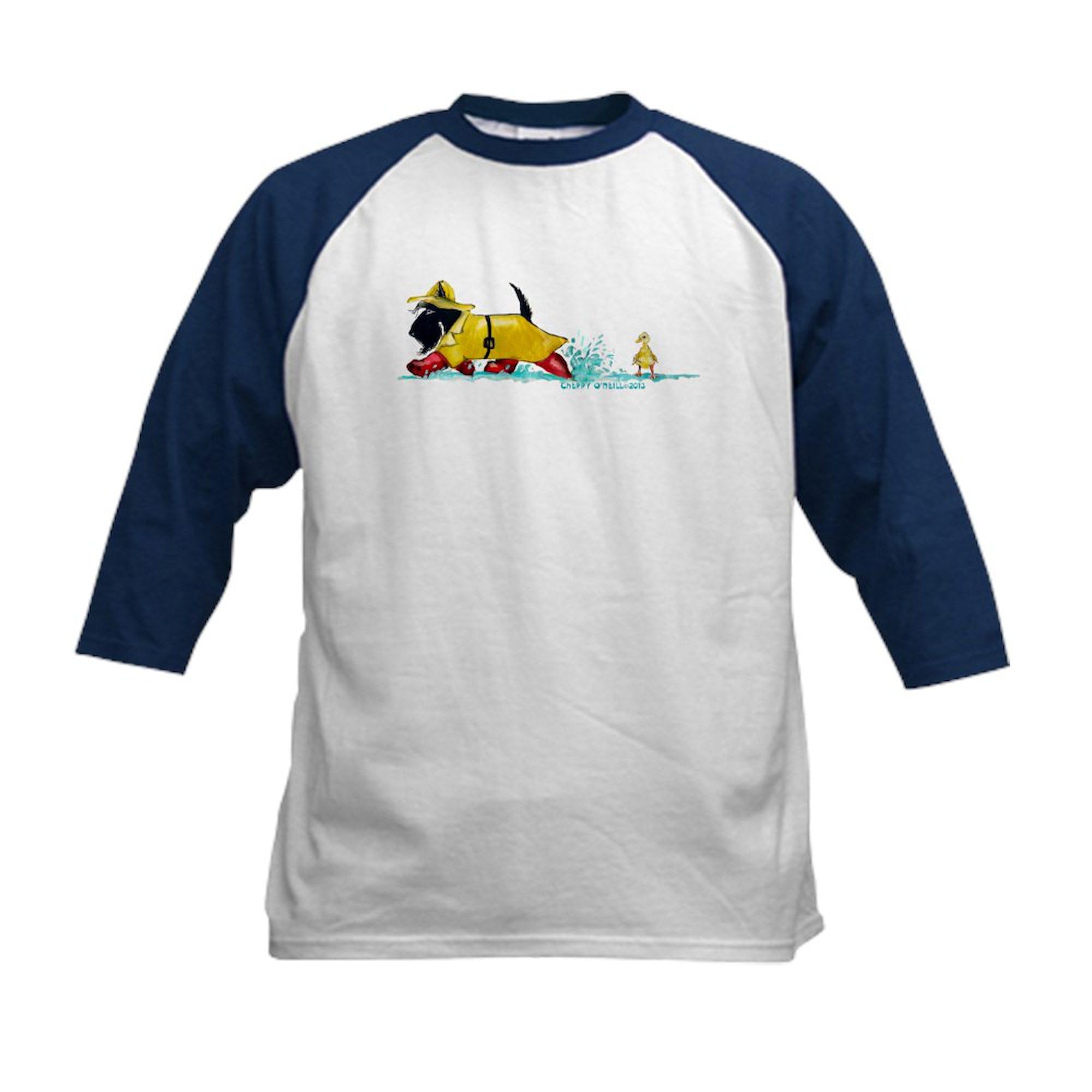 CafePress Scottie Showers Baseball Jersey Kids Cotton Baseball Jersey, 3/4 Raglan Sleeve Shirt Navy/White