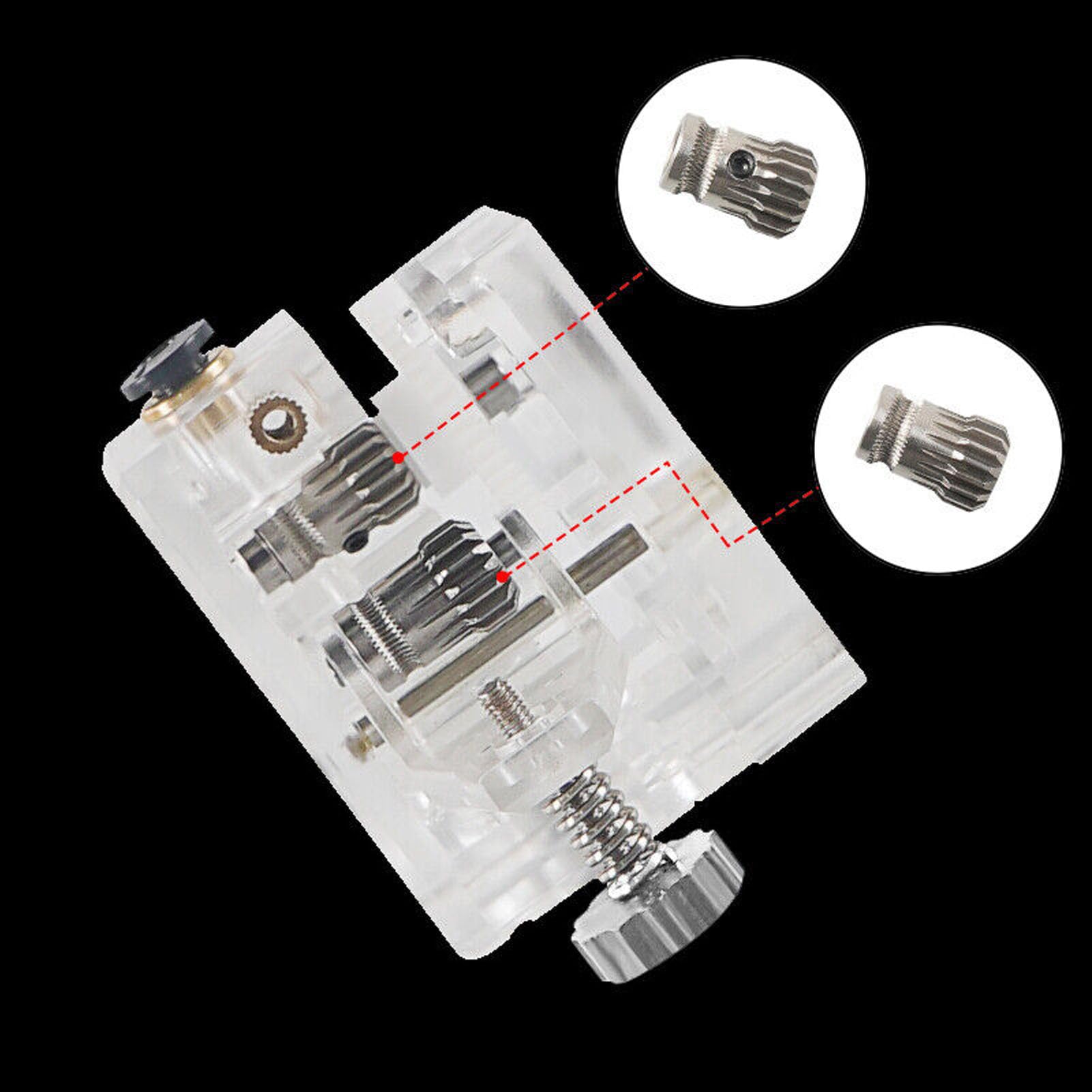 Dual Drive Extruder, Dual Gear Dual Drive Extruder Kit do Ender 3 Pro – szeroka kompatybilność, wysoka dokładność i wydajność, wytłaczarka do drukarki 3D