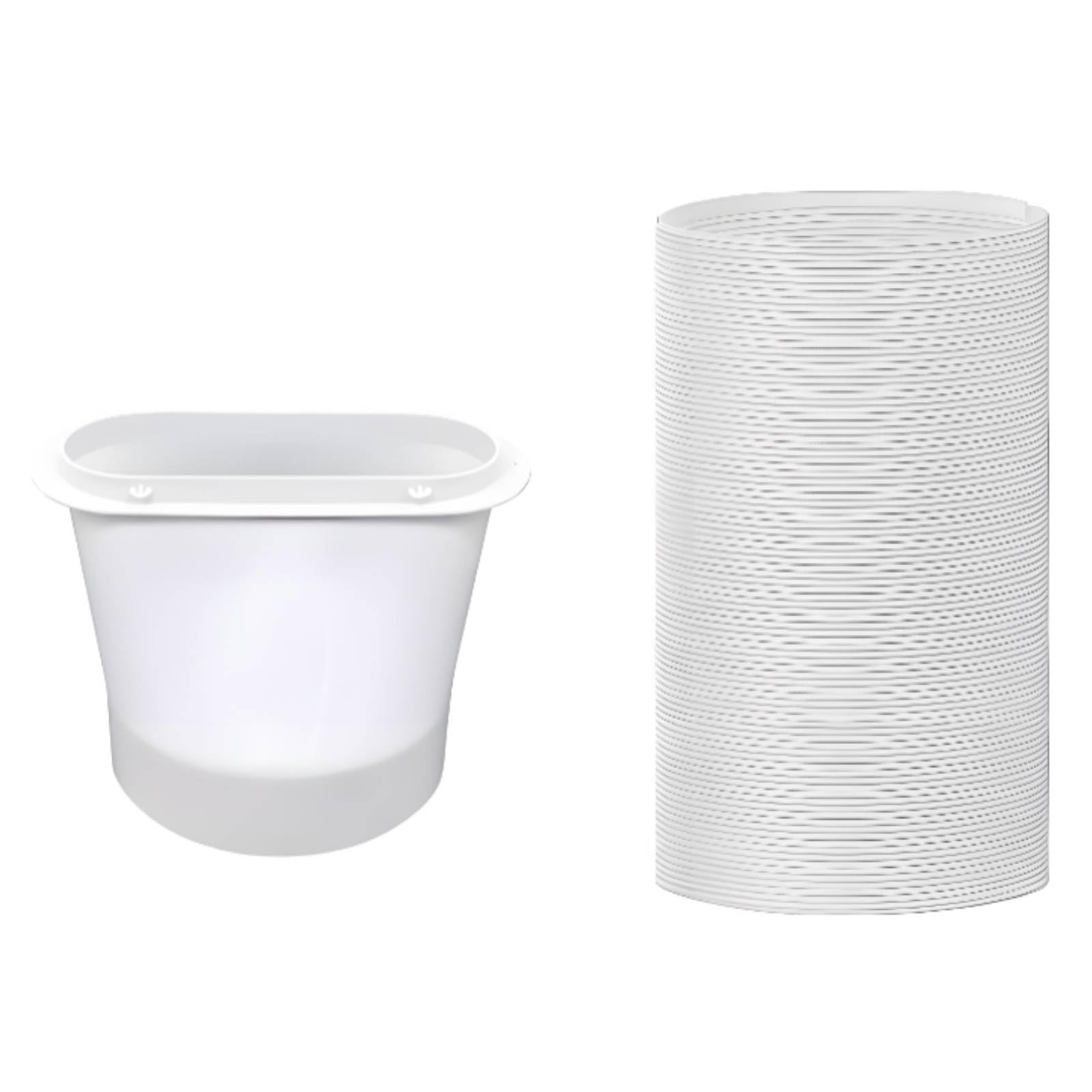 Tubo di Scarico Condizionatore Portatile Tubo Ventilazione Aspirazione Kit Sfiato con Duttività Pieghevole E Posizionabile in per Massimizzare, 2.5 Metri