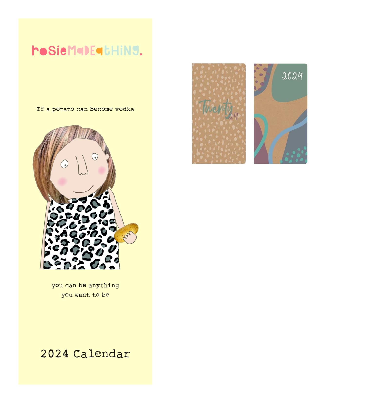Rosie Made A Thing Slim Calendar 2024 + FSC ECO-FRIENDLY DIARY