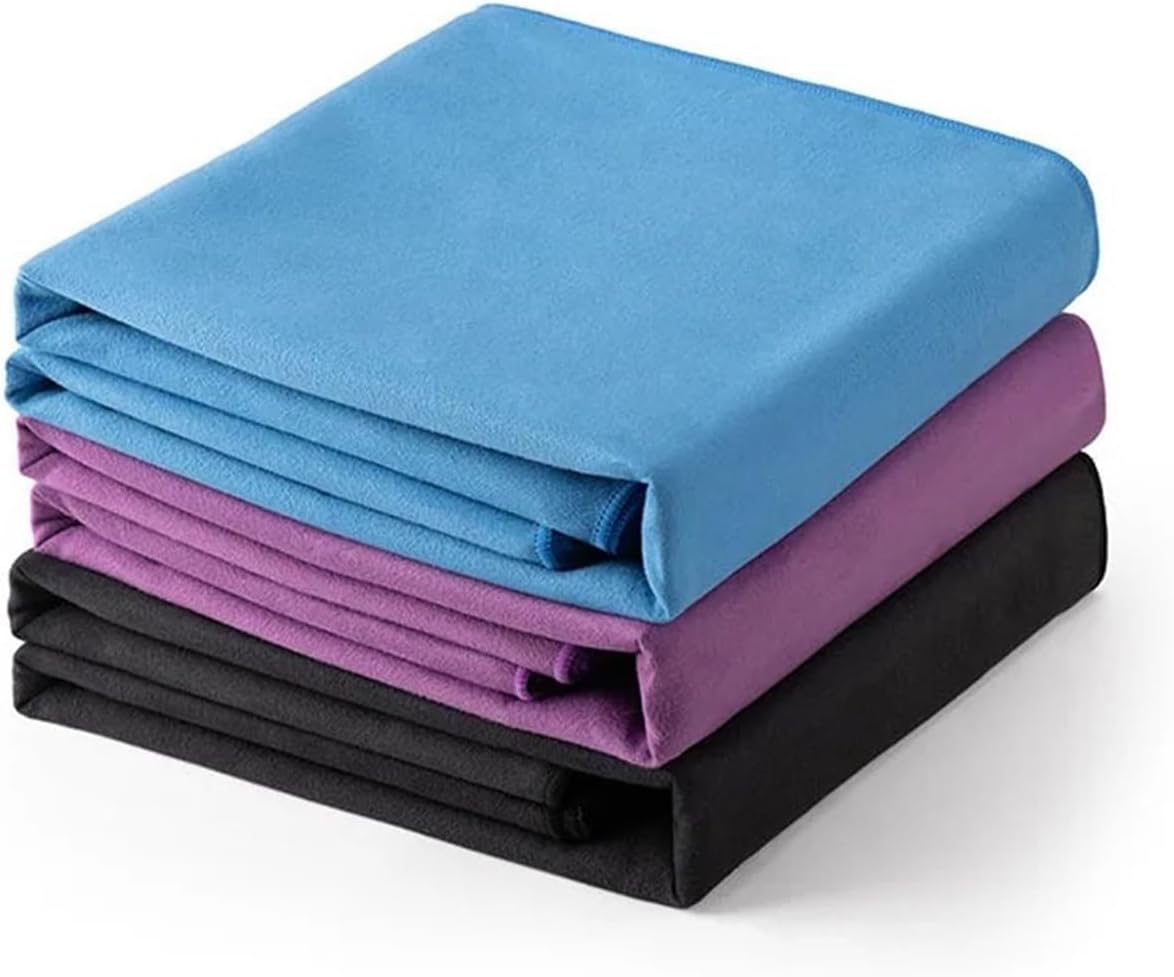 Quick Drying Ultralight Towel Portable Compact Camping Swimming Sport Fitness Towels(L Purple)