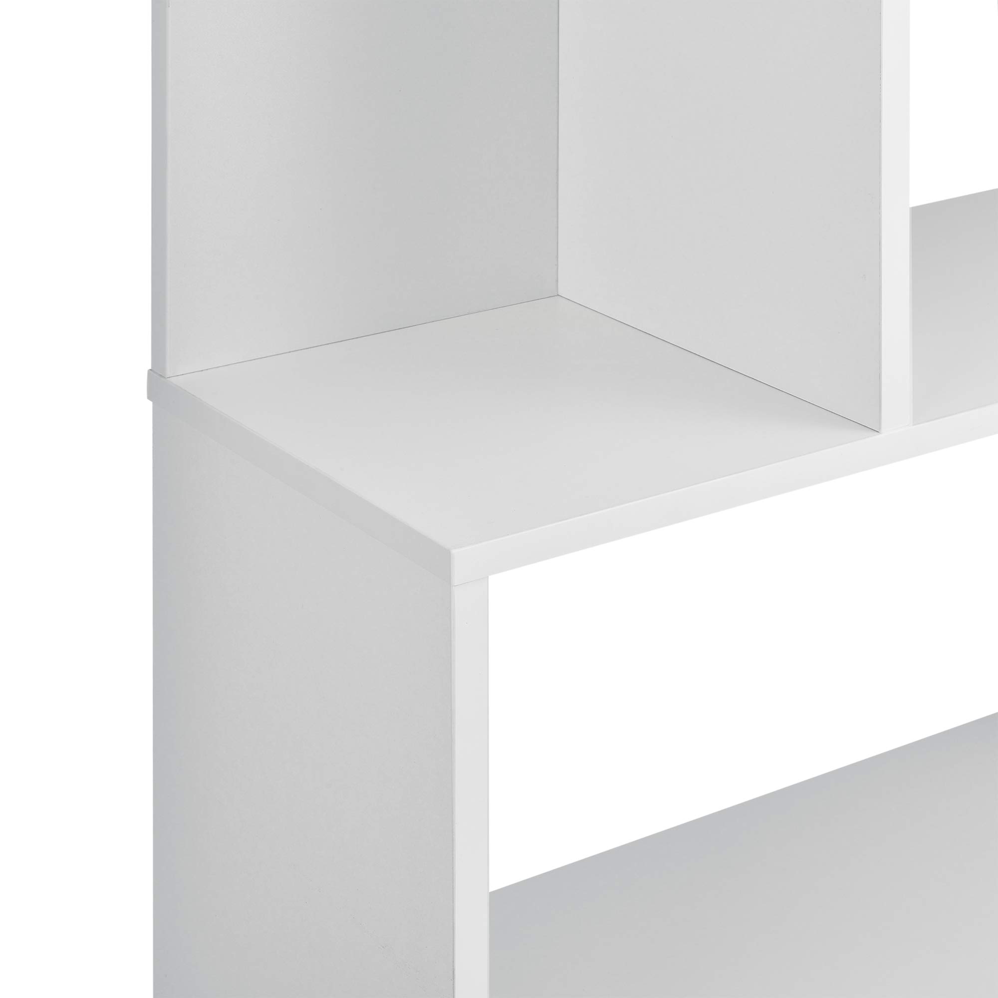 [en.casa] Libreria Alta Scaffale da Terra con 6 Scomparti Aperti Mobile Espositore per Casa Ufficio Negozio 192 x 80 x 24 cm Bianco