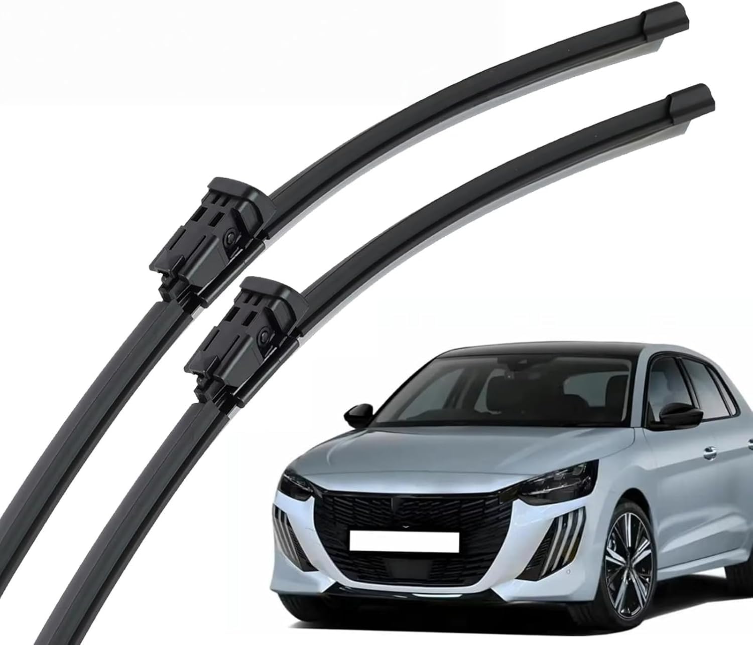liufangfc Front Windscreen Beam Wipers for Peugeot 208 P21 MK2 2019-2026 24''+16'', Set of 2 Replacement Blades with Pre-assembled Adapter, Only for Right-Hand Drive (UK)