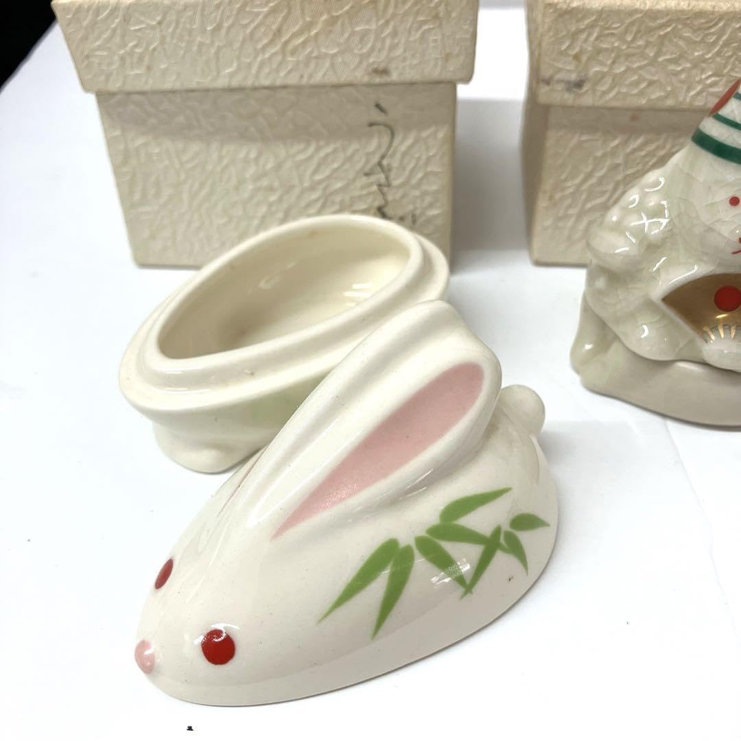 Amazon.co.jp: 4点 レトロ 仙アートスタヂオ謹製 干支香合 卯 申 龍