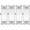 3 Way Decora Switch White, Greencycle 4 Pack Three WaySingle Pole Light Switch Rocker Switches 15A 120277V, OnOff Rocker Paddle Interrupter, ResidentialCommercial Grade,Home & Office,ULCUL