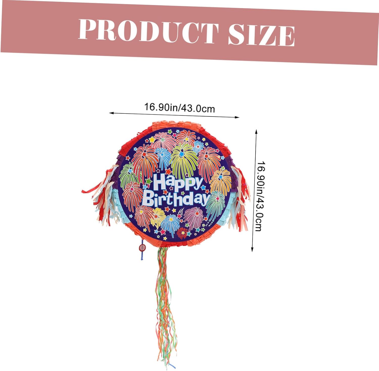 Wakauto Birthday Party Pinata Decorative Prop for Parties Round Design Reusable and for Fun Candy Game and Festive Celebration