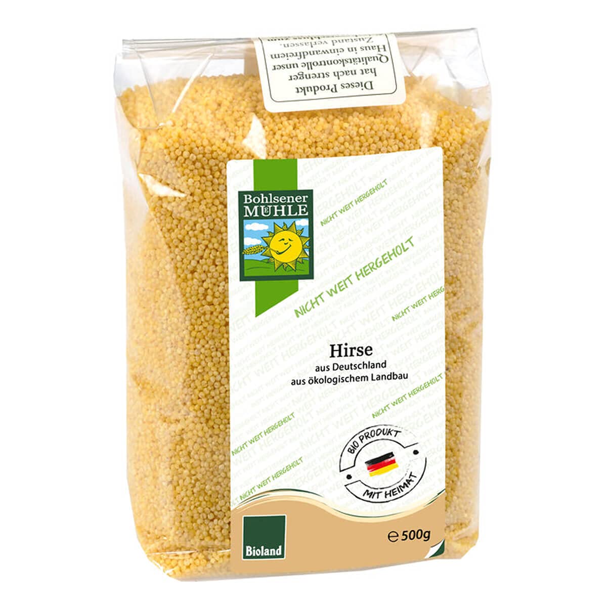 Bohlsener Mühle - Hirse aus Deutschland - 0,5 kg - 10er Pack