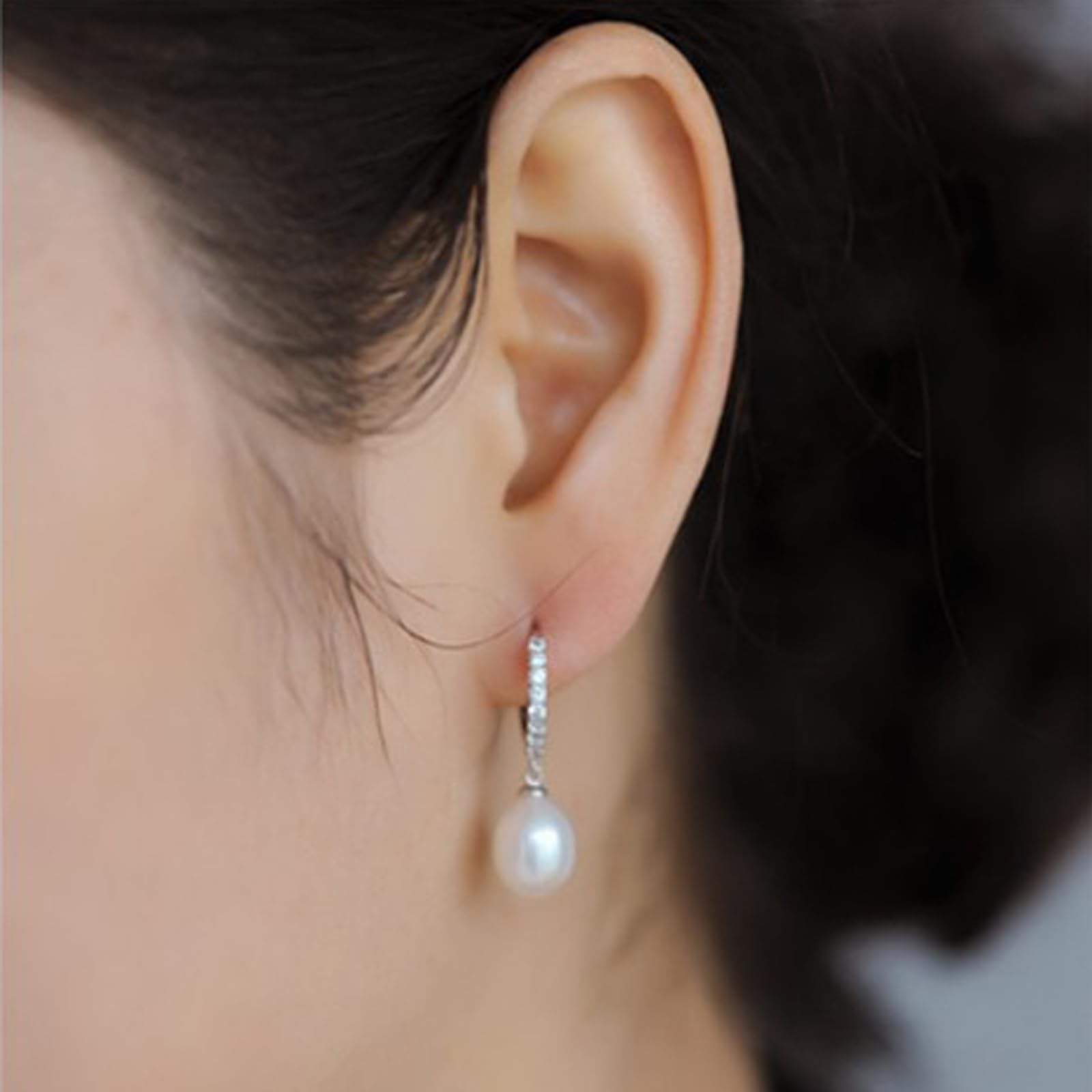 Orecchini argento 925 For Women orecchini argento 925 With Silver Moon Pendant orecchini donna Cubic Zirconia Dangle bianco Gioielli Per Ragazze