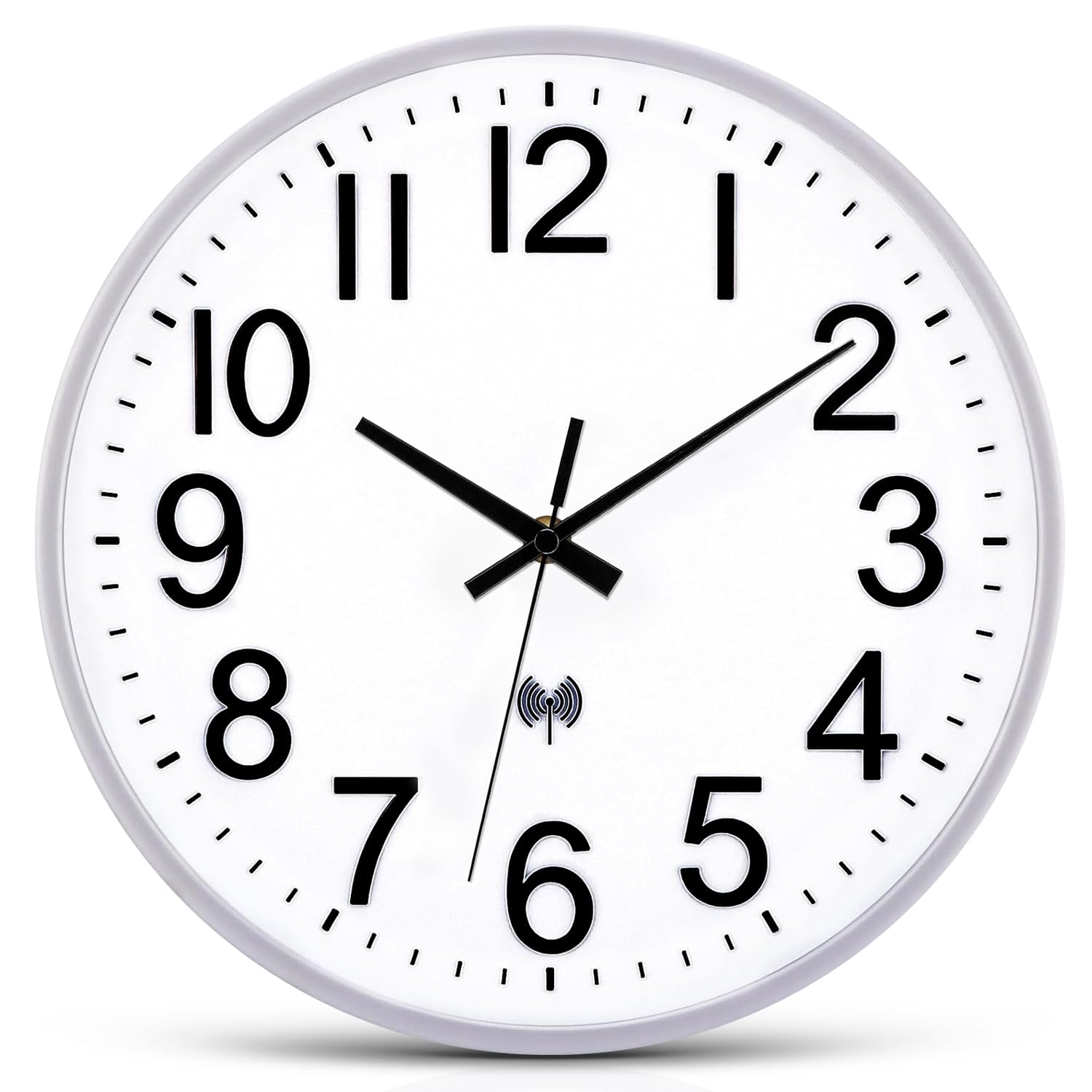 Ziprote Funkuhr Wanduhr, 30cm Funkuhr Wanduhren Lautlos Groß Leicht Ablesbare Uhr, Modern Funkwanduhr Wanduhr Nicht Tickend für KüChe Schlafzimmer, Büro, Wohnzimmer