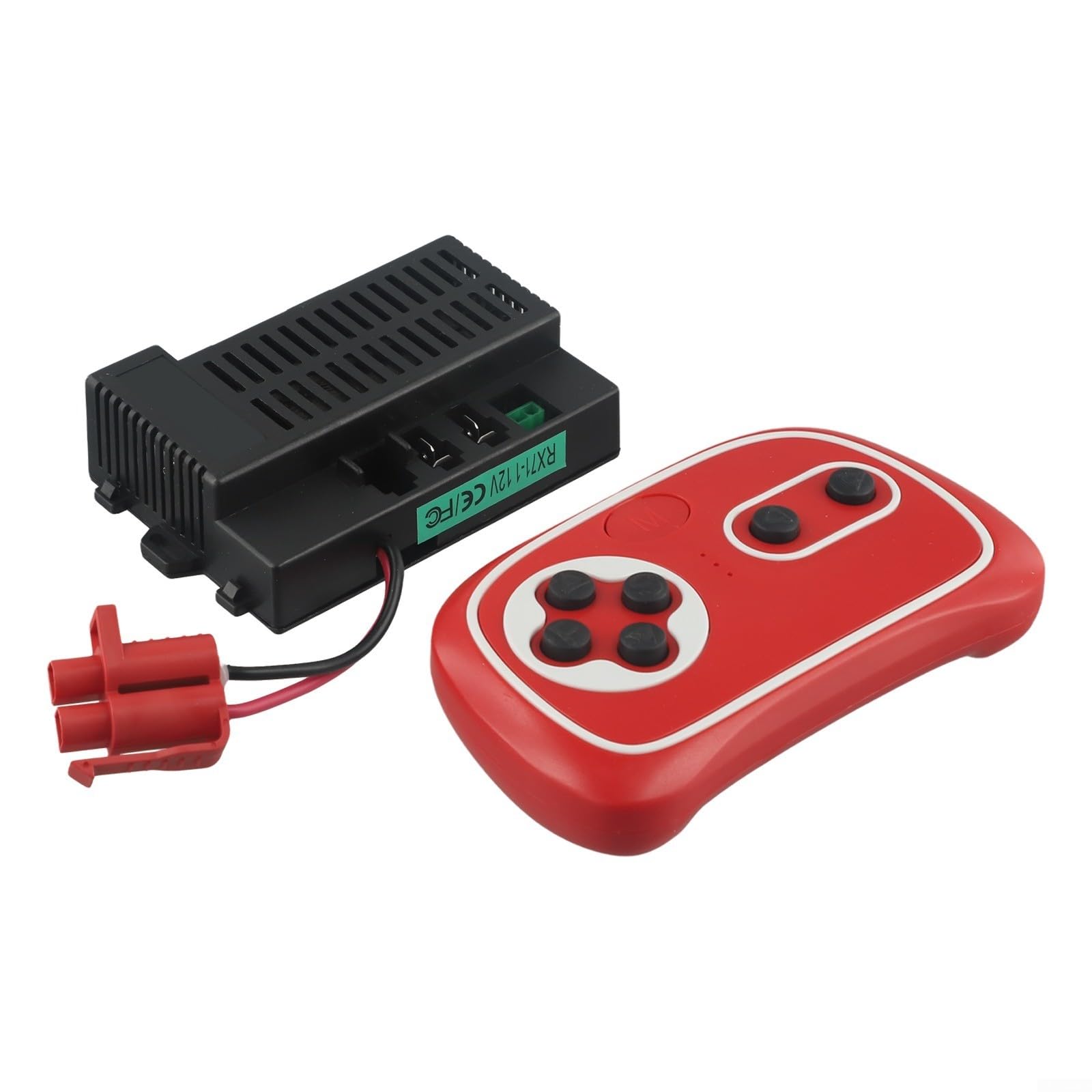 HpLive 2 pezzi RX71 12 V telecomando e ricevitore per bambini veicoli elettrici, 2,4 G compatibile Bluetooth, scatola di ricambio in ABS e