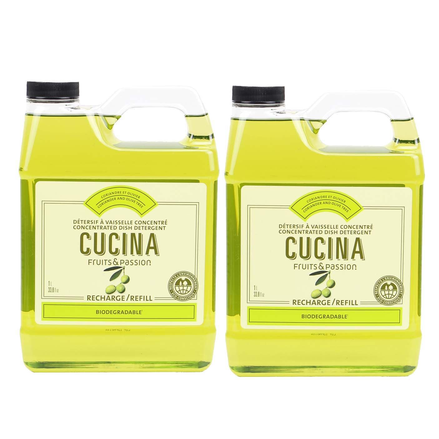 Cucina Fruits Passion Coriander and Olive Tree Dish Detergent Refill 33 8 fl oz - 2 Pack Made