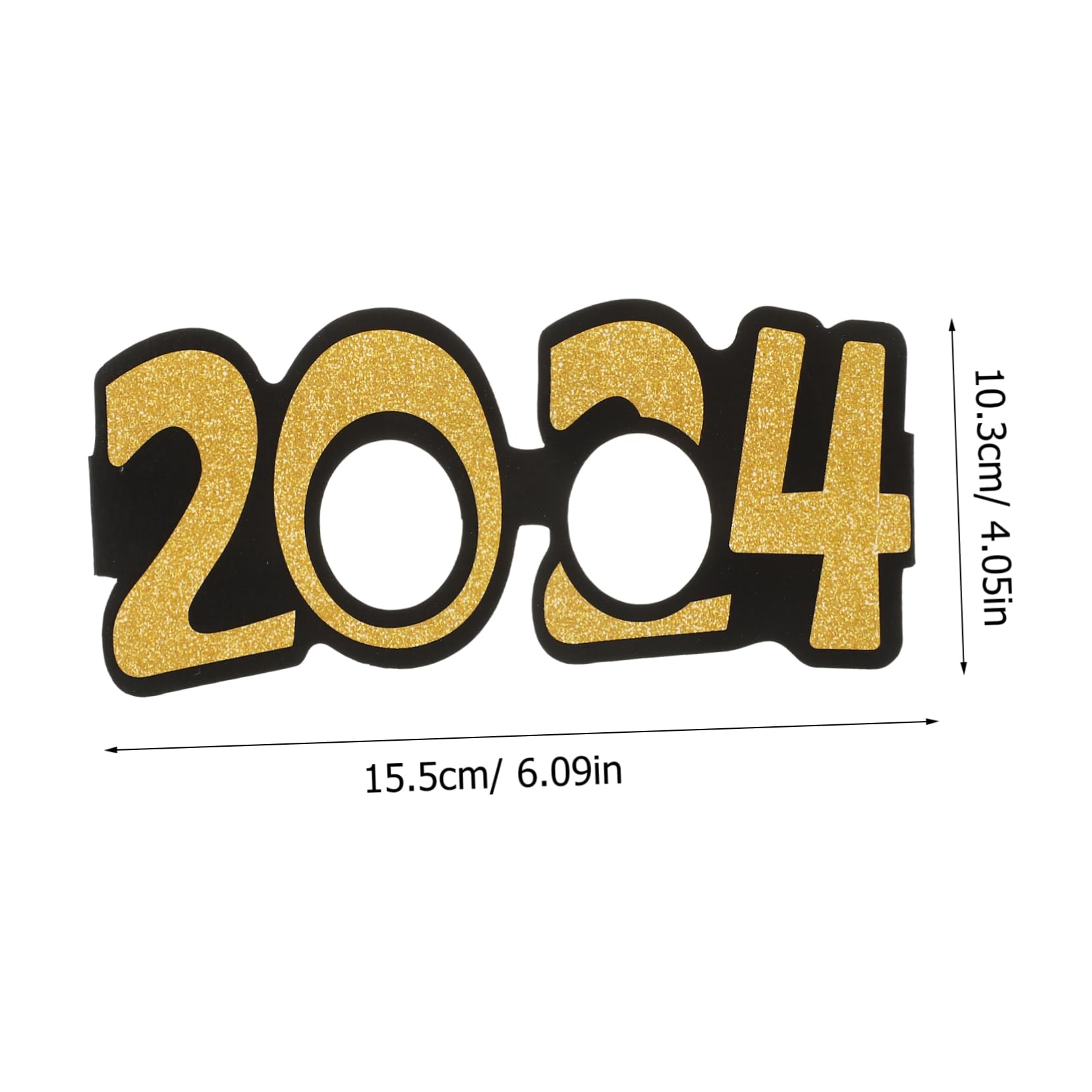 ULDIGI Year's Eve Decorations 2024 Party Glasses Stylish Paper Eyeglasses for Event