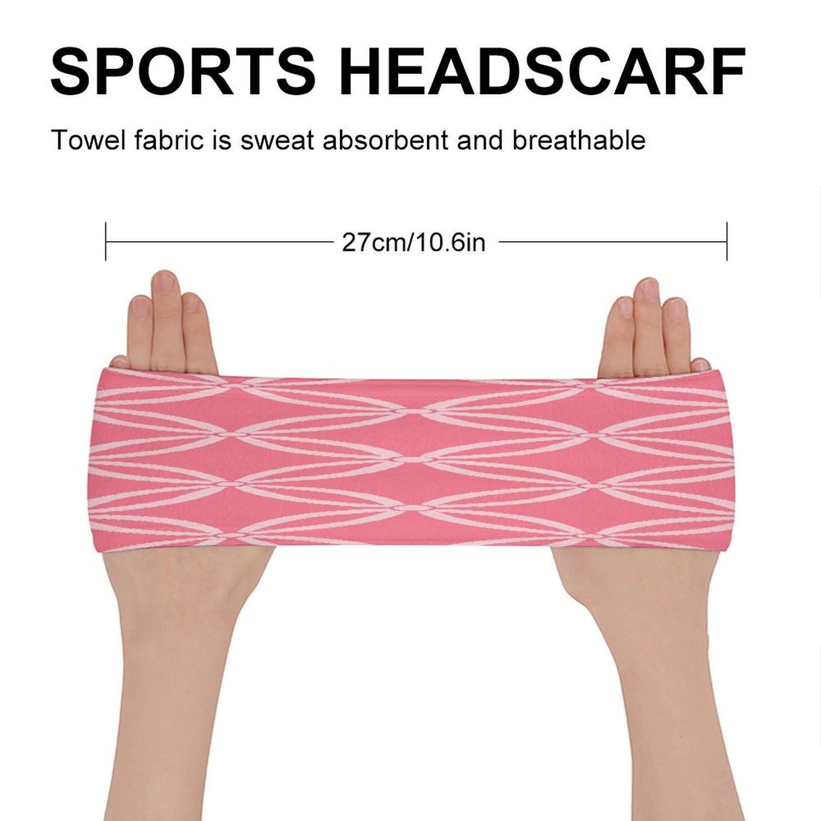 Sports Sweat-Absorbing Headband, Circles and Petals Printed Sweatband,Fitness Sweatband,Portable Sweatband