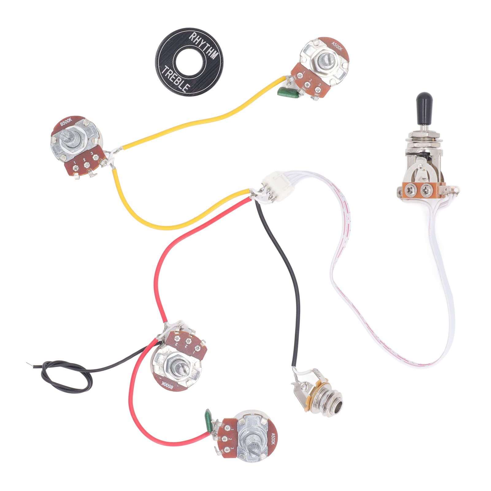 Faisceau De Câblage Guitare Pré-câblé - Commutateur 3 Voies, 1 Volume, 1 Tonalité, Pots 500k - Neuf