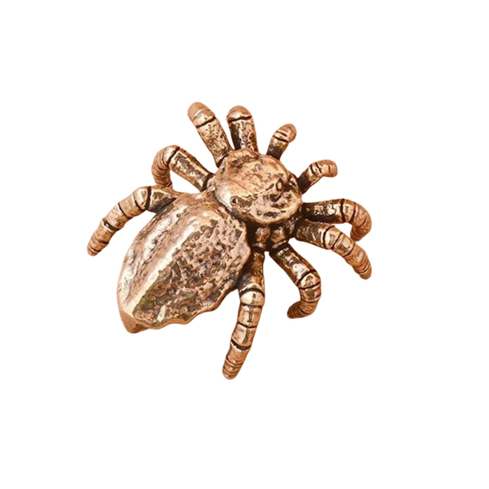 Huolimxun Solid copper tarantula statue creative desktop toy retro brass spider ornaments 2 pieces