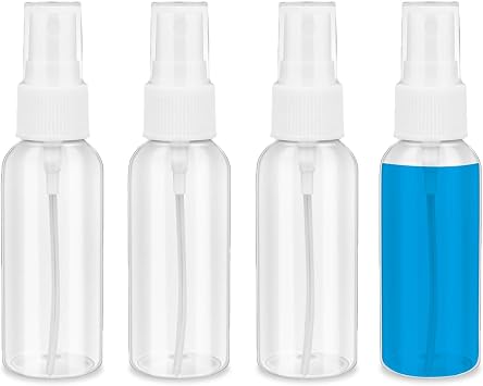 Pack of 4 50 ml Spray Bottles Small Atomiser Spray Bottle Mini Spray Bottle