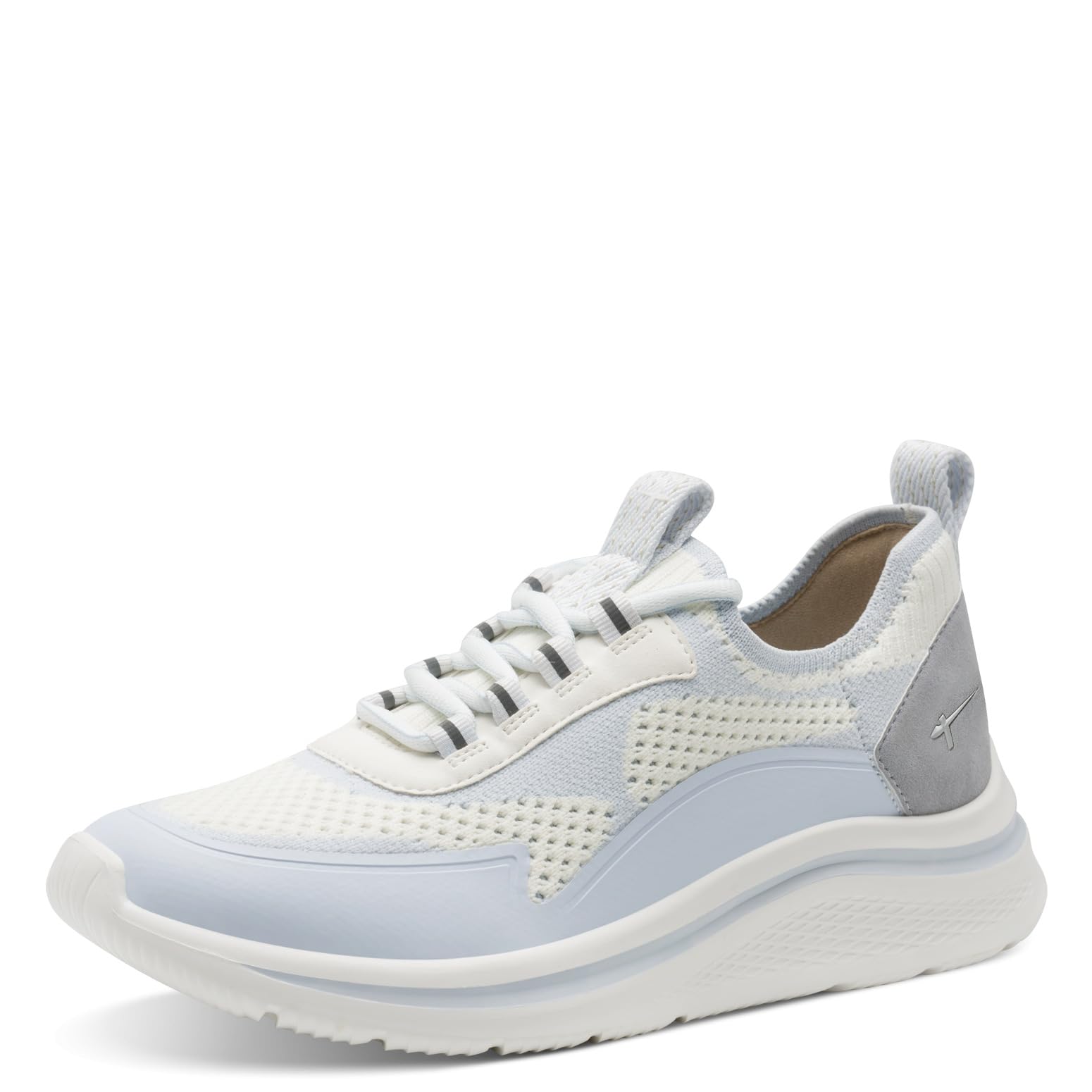 Tamaris Comfort Women’s Flat Sneakers with Chunky Sole Vegan, Lt Blue, 3,5 UK