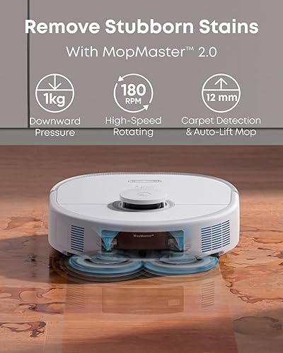 Miniatura 3 de eufy X10 Pro Omni Robot aspirador y trapeador, increíble succión, doble mopa con elevación automática de 0.472 pulgadas y detección de alfombras,