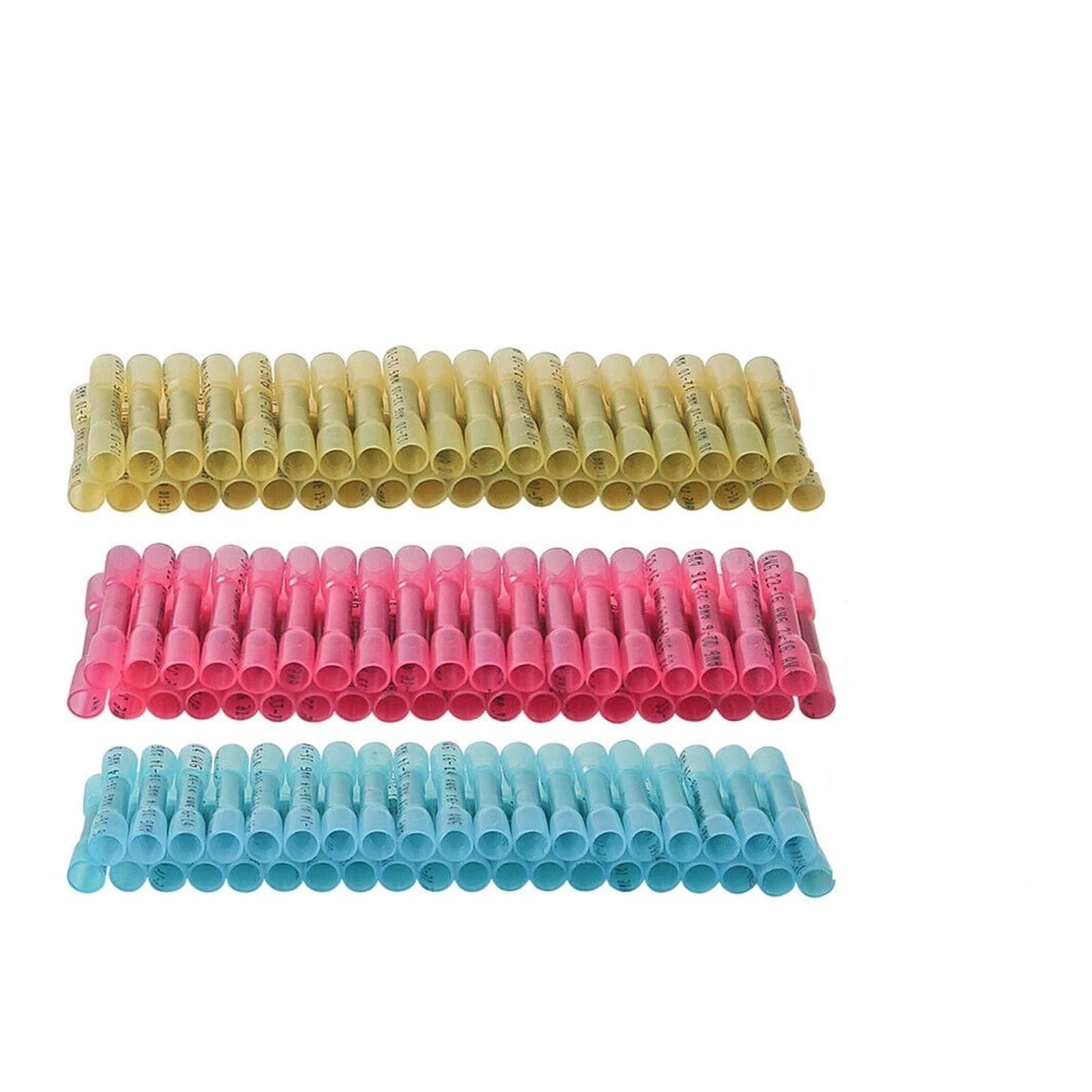 300pcs Bag Heat Shrink Insulated Butt Crimp Wire Connector Terminal Assortment 22-16awg/16-14awg/12-18awg