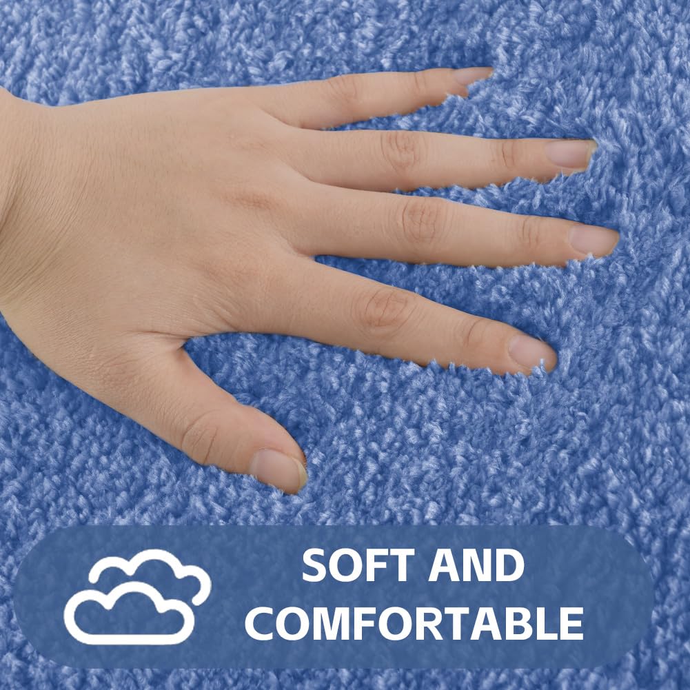 AUAUY Alfombra BañO con U Forma, Alfombrilla BañO Antideslizante, Extra Suave Microfibra Alfombra Ducha, Alfombra de BañO Lavable A MáQuina, Bathroom Mat para Inodoro, BañEra, Ducha (50X40cm)