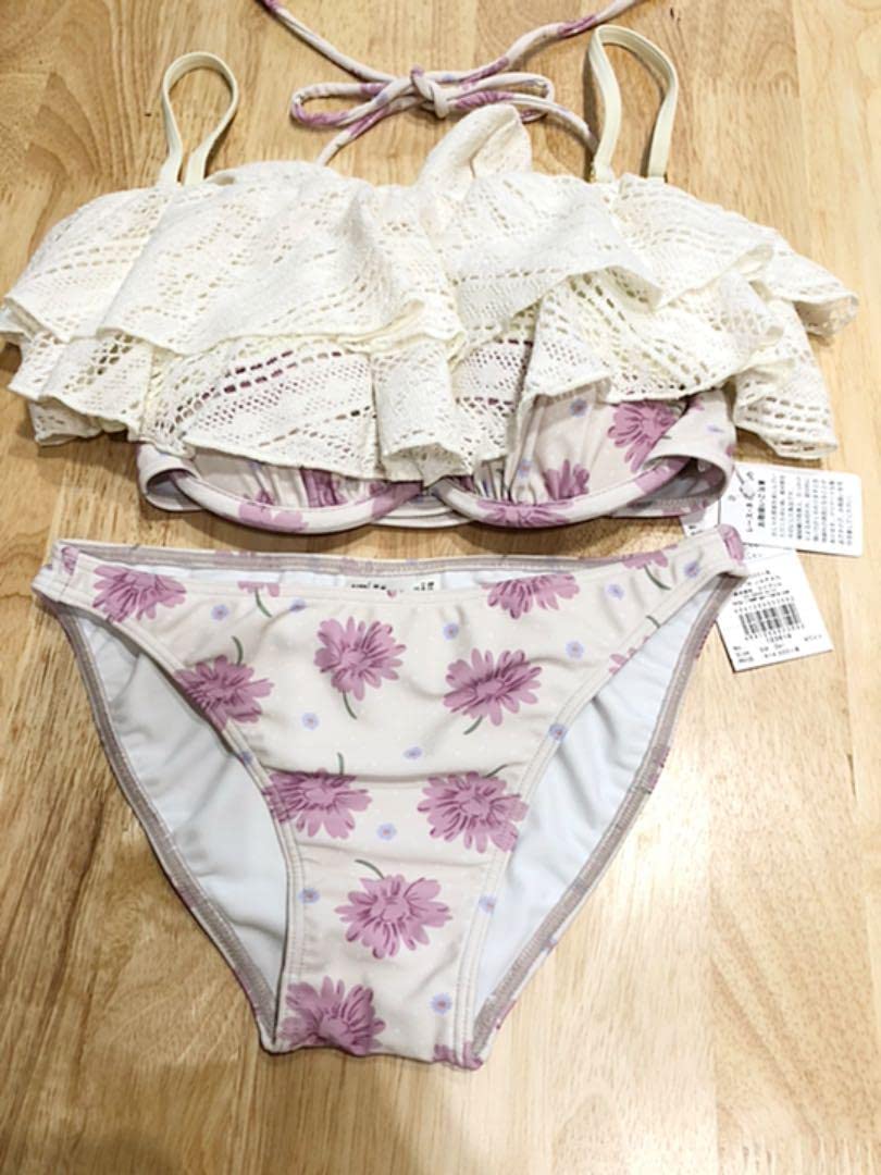 Amazon.co.jp: dazzlin レース 花柄 水着 ビキニ 3点セット日本