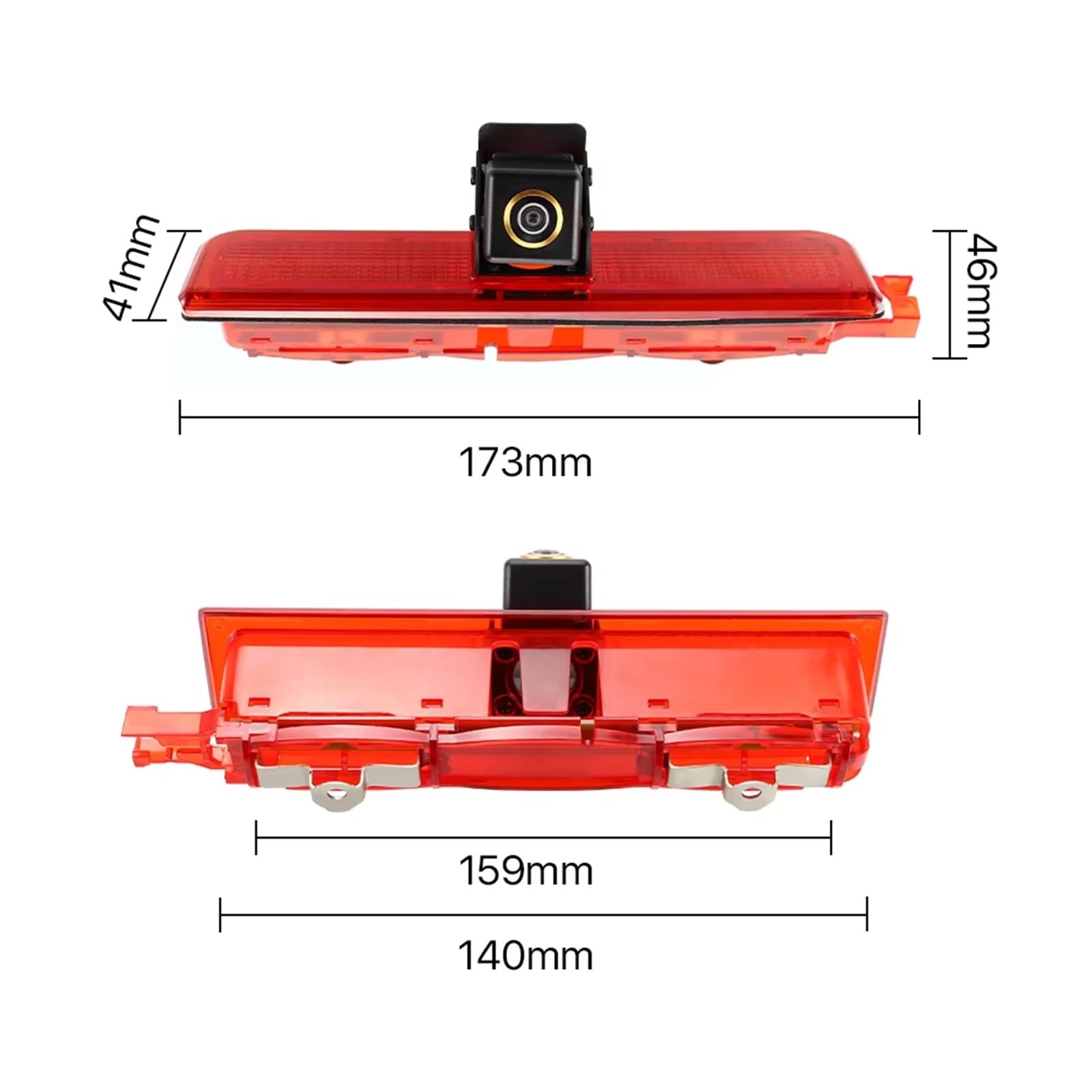 Per Caddy Per Panel Per Life 2003-2019 AHD 1080P Obiettivo Fisheye LED Luce Di Freno Del Veicolo Videocamera Vista Posteriore camera retromarcia(CVBS720P-AHD720P)