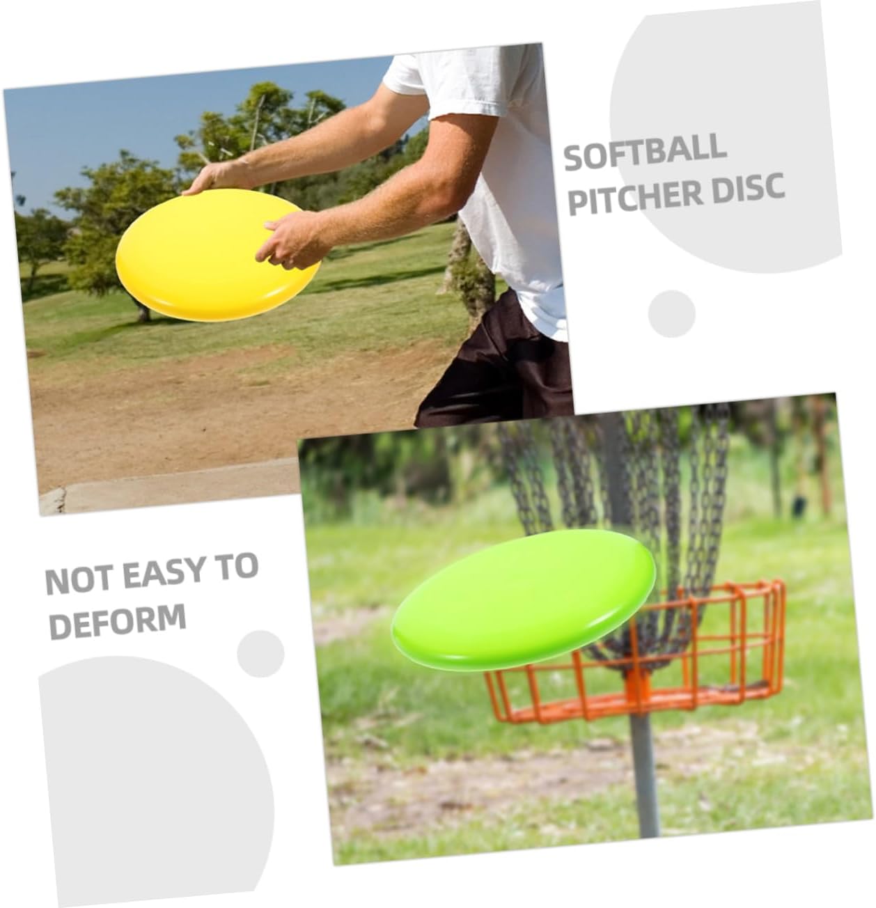 YARNOW 6pcs Softball Pitching Training Discs Non- Design for Precision Practice for Team Fun White Yellow Green