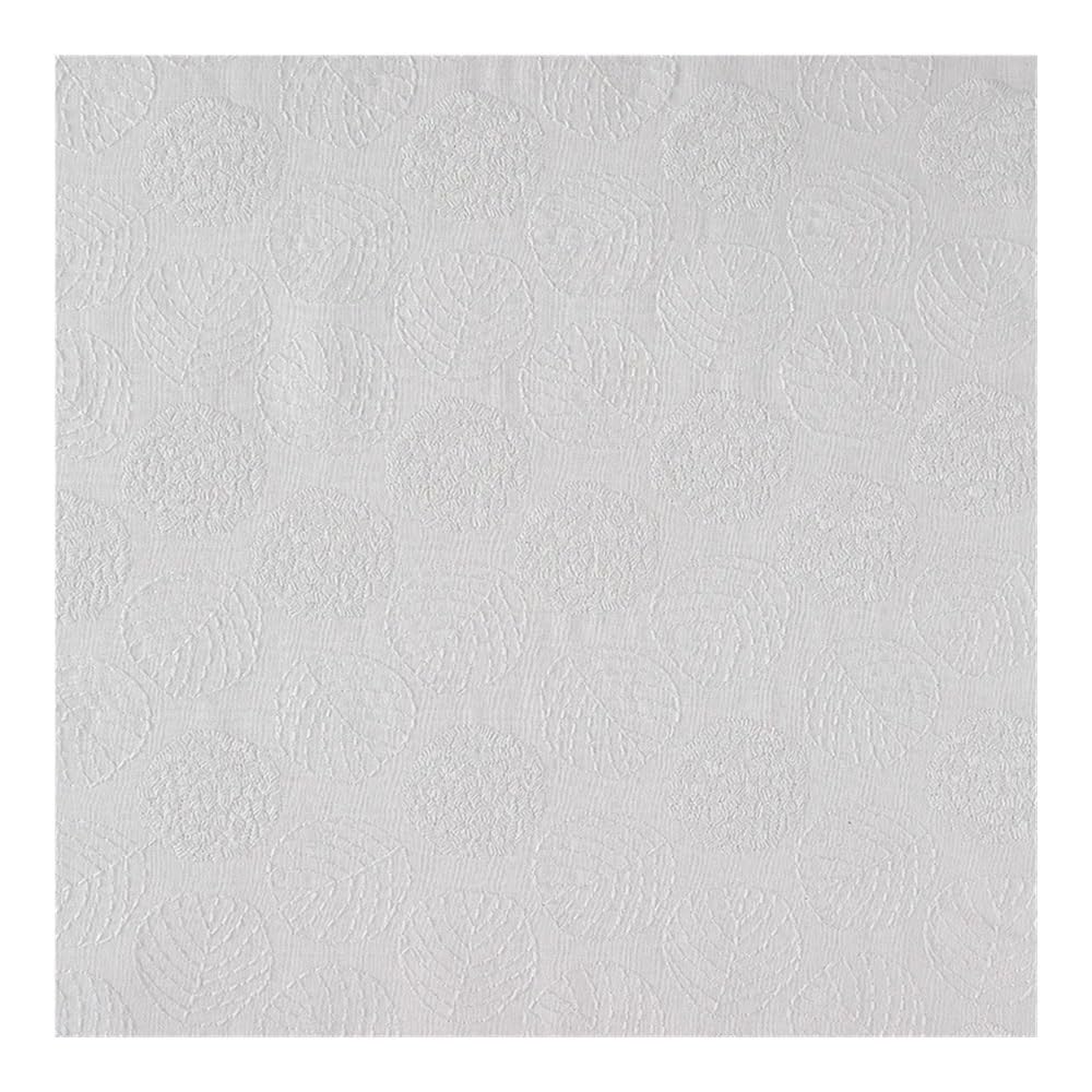 Tessuto ricamato in cotone e lino con fiori fatti a mano, alla moda, per vestiti, borse, cucito (bianco, 90 x 120 cm)