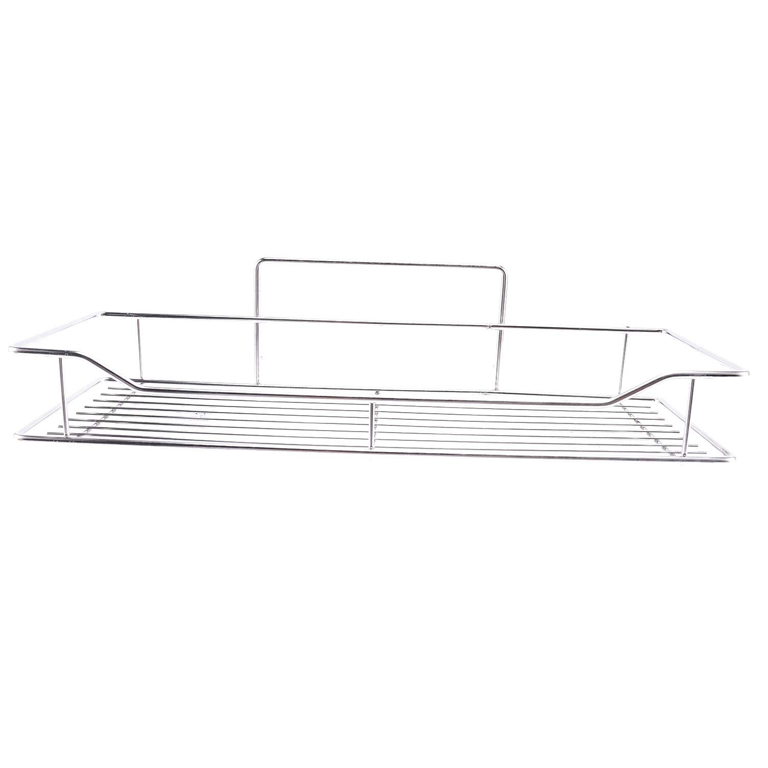 CTRLZS Stainless Steel Bathroom Storage Shelf Punch-Free Kitchen Bathroom Toilet Wall Hanging Storage Rack Large