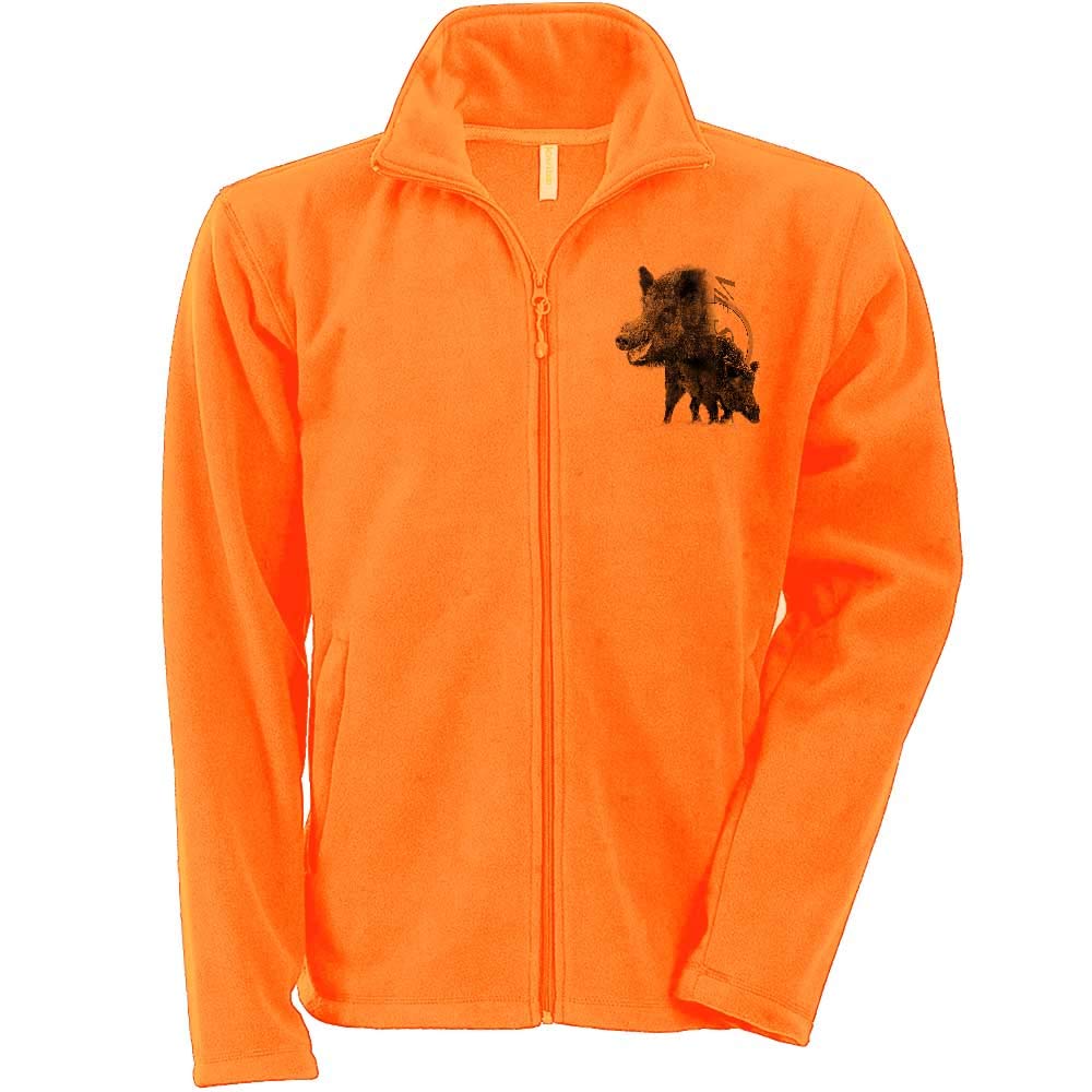 Veste Polaire Sanglier - vêtement de Chasse personnalisé gibier