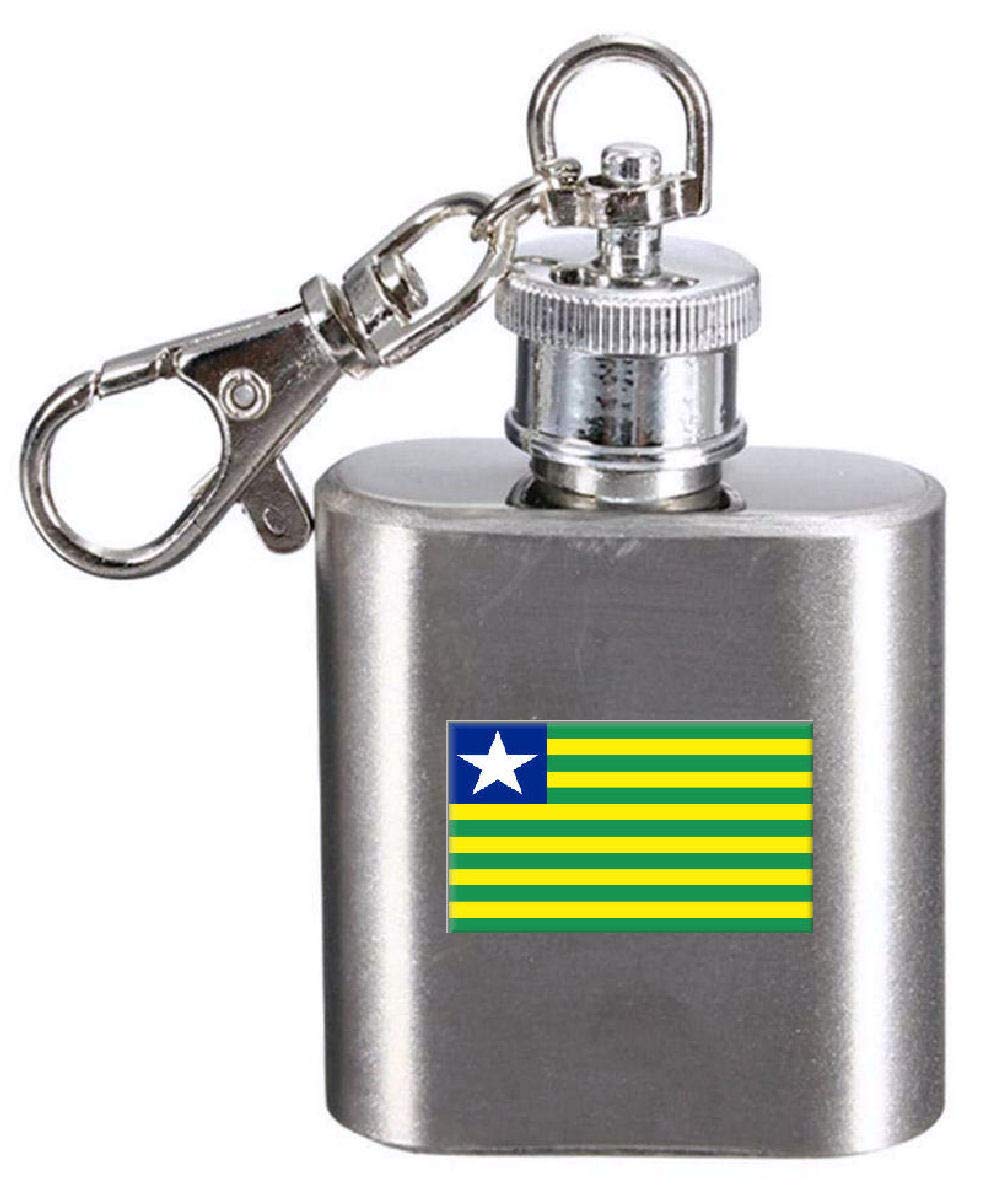 Flasque porte-clés drapeau Piauí en acier pour homme et femme