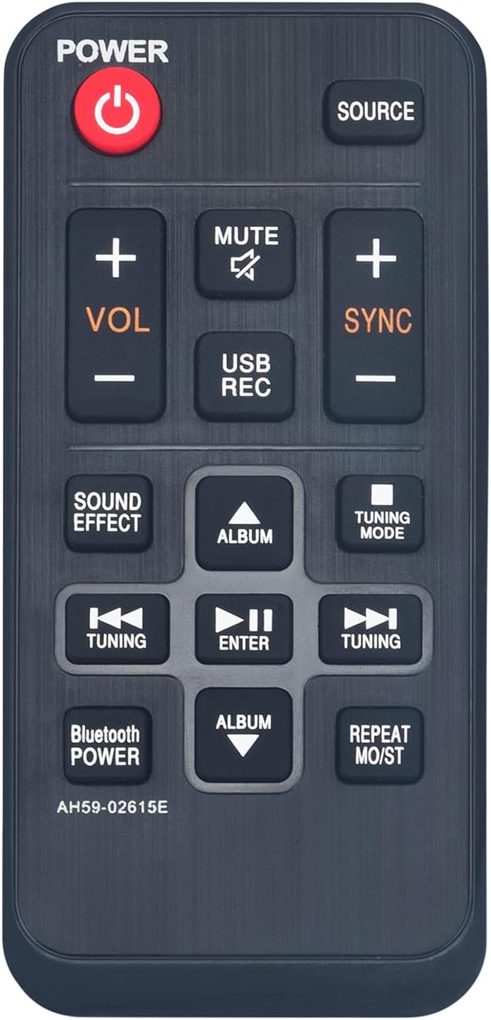 AH59-02615E Replacement Remote Control Applicable for Samsung Sound Bar TW-J5500 TW-J5500/ZA TW-J5500/ZC TW-J5500/ZX TWJ5500 TWJ5500ZA TWJ5500ZC TWJ5500ZX