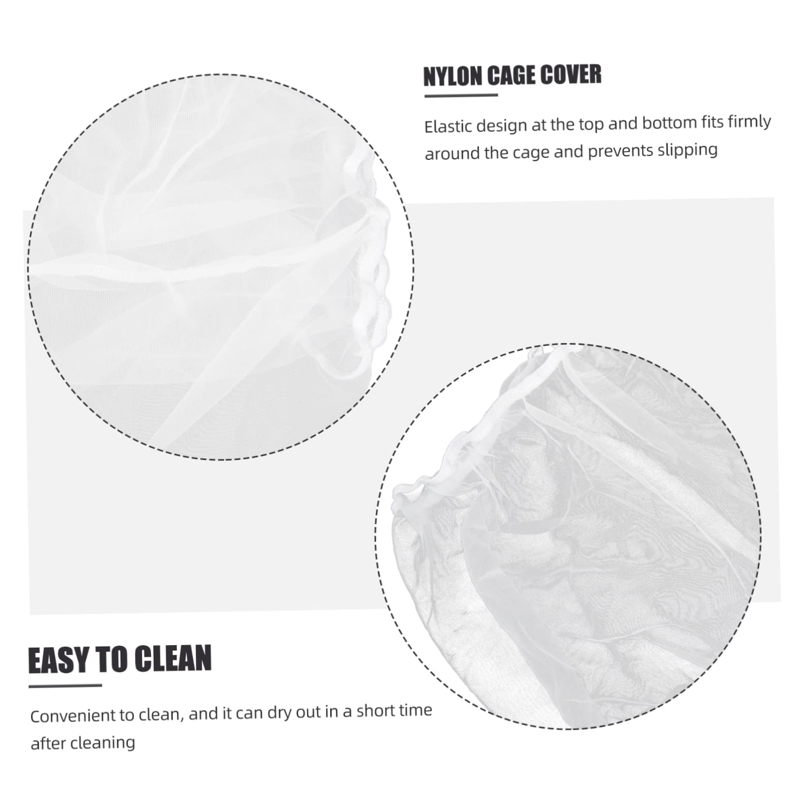 Mipcase Bird Cage Cover Durable Dust Mesh Net for Birdcage Elastic Design for Secure Fit Easy to Clean Maintain for Outdoor Use Bird Cage Supply
