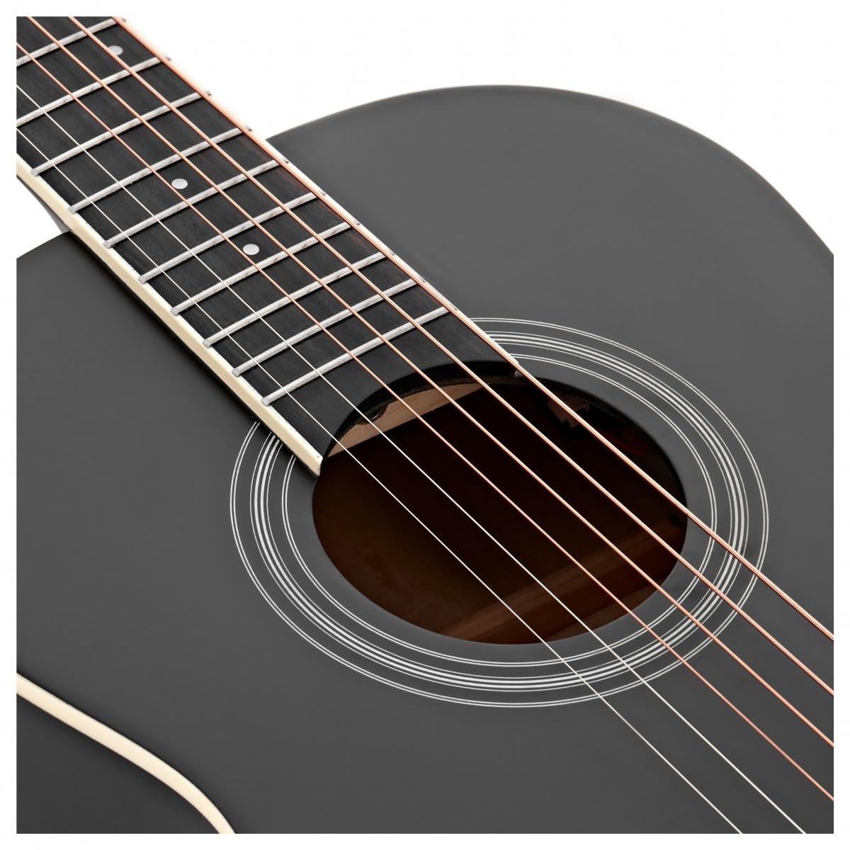 Guitare Électro-Acoustique Parlour Gaucher par Gear4music, Noir