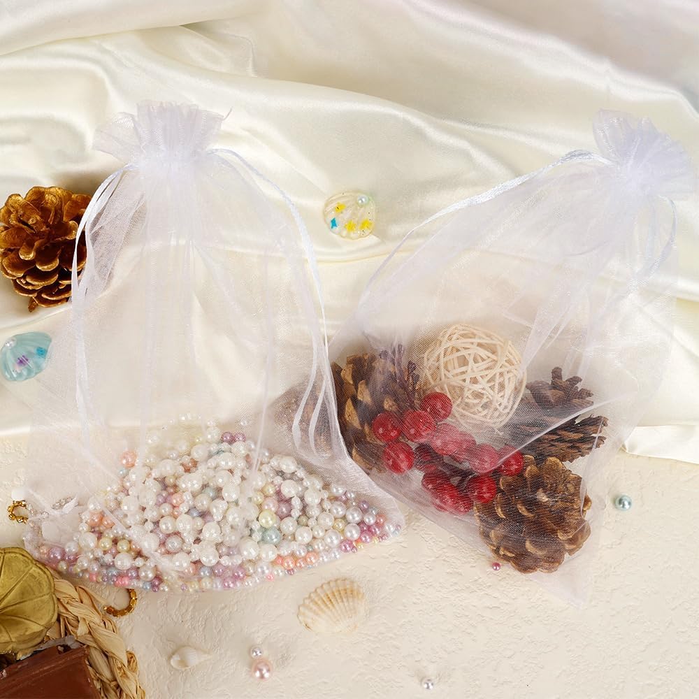 Dealglad - Set de 100 bolsitas de organza, con cordón, adecuadas para fiesta, boda, regalos