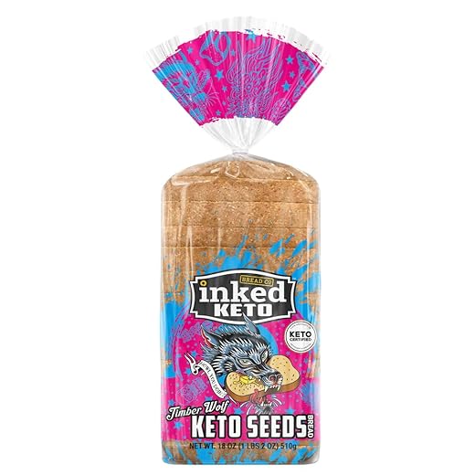 Timber Wolf Keto Seeds Bread No Sugar added 3 bags 18 oz Made in USA by inked Keto, 1.125 Pound (Pack of 3)
