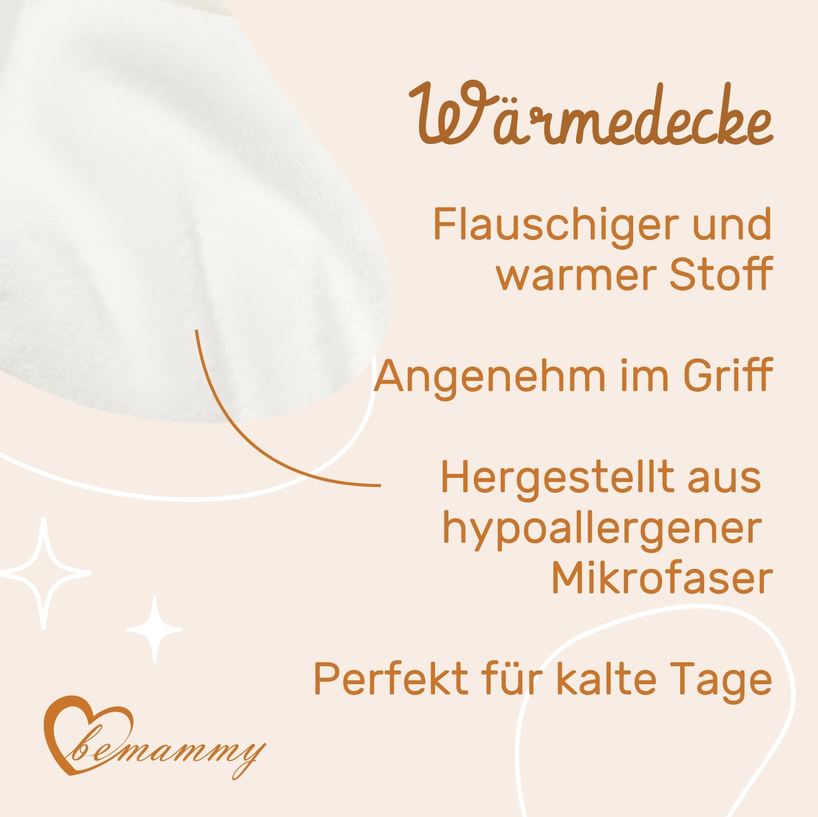 Be Mammy Coperta calda per bambini con peluche regalo per bambino con motivi 3D (Bianco - Elefante)