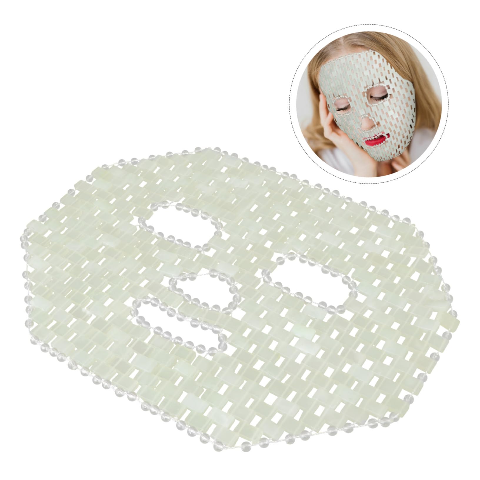 Beruhigende Gesichtsmaske zur Hautpflege aus Natürlichem Jade Stein und Linderung von Muskelschwellungen Trockene Müde Augen für Zuhause und Schule