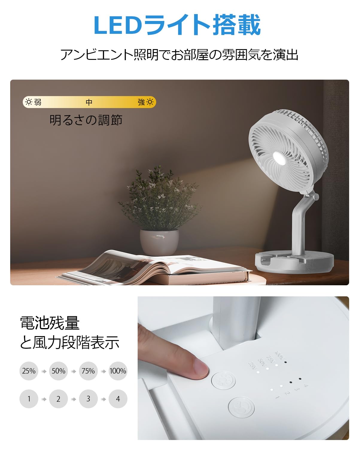 maruman スタンド式扇風機 クリーム色 3段階風量調整