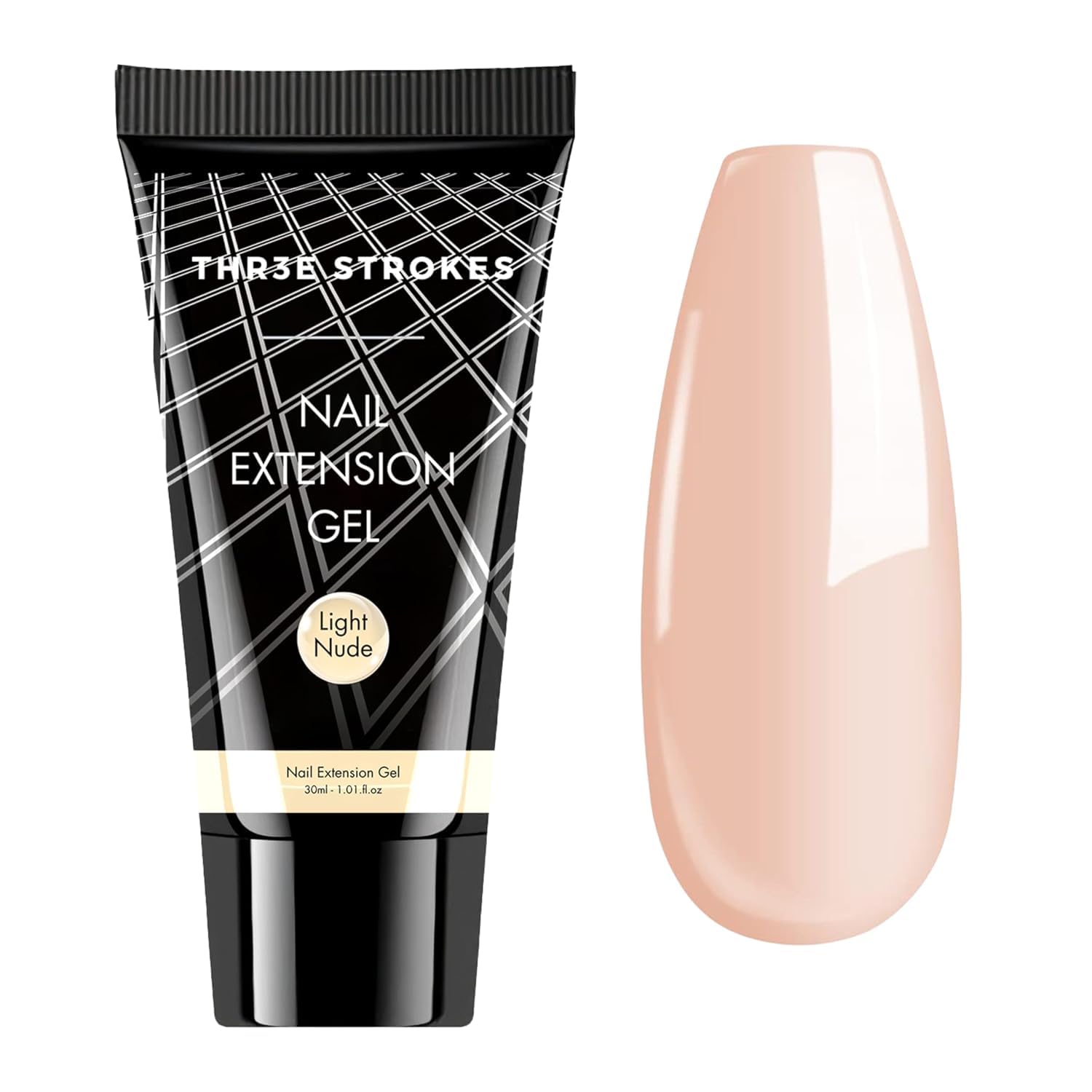 THR3E STROKES PolyGel Quick Upgrade Poly Gel Kits,30ML Polygel Nail Kit Builder Gel,Nail Extension Gel Trendy Nail Art Design Salon Nail Easy DIY at Home (9 LIGHT NUDE) (UV/LED LAMP REQUIRED)