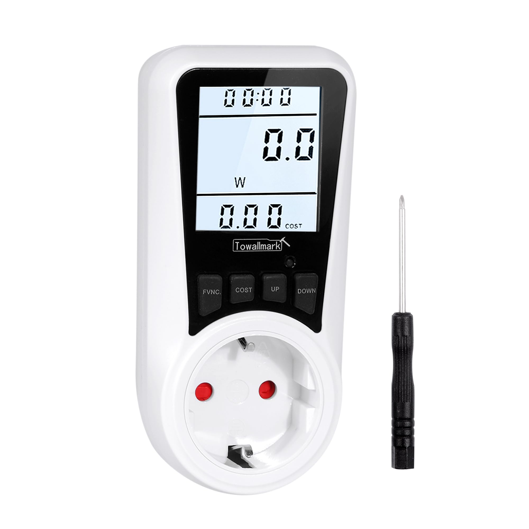 Garvee Power Meter Electricity Usage Monitor 7 Modes, Energy Monitor Plug with LCD Backlight, Energy Meter Power Consumption Monitor Socket