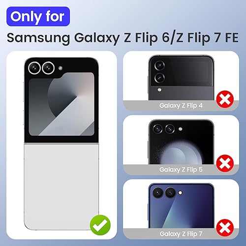 Miniatura 10 de VEGO Funda para Z Flip 5, Galaxy Z Flip 5 con protector de pantalla y protección de bisagra, soporte de anillo de 360, funda protectora de cuerpo