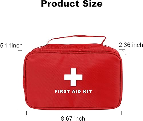 Miniatura 6 de AOUTACC Bolsa de primeros auxilios vacía, impermeable, duradera, bolsa vacía con cremallera, bolsa de emergencia para primeros auxilios para el