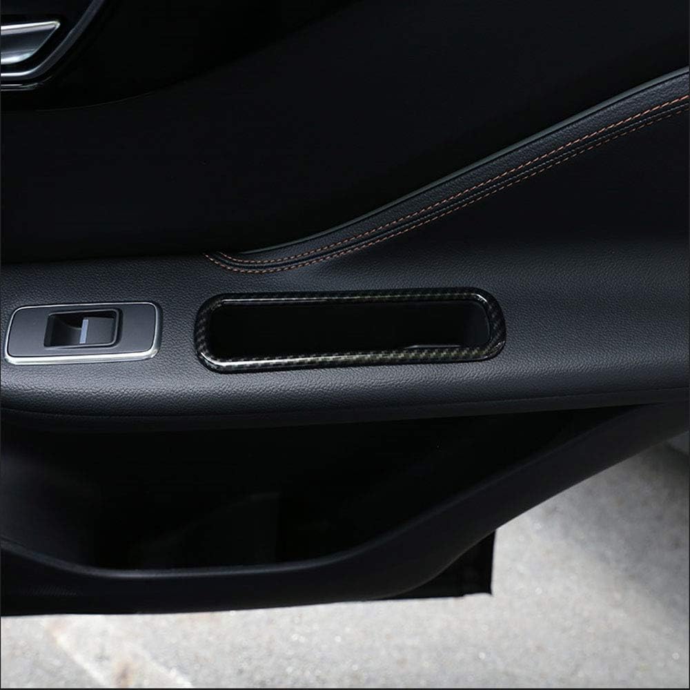 YIWANG Carbon Fiber Style Car Door Storage Box Decoration Frame Trim for Jaguar F-Pace 2016-2018 Car Accessories 2pcs/Set