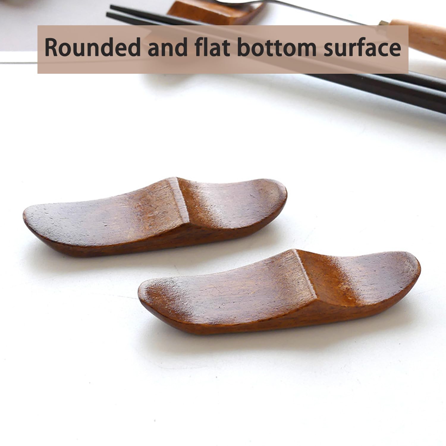 6 Piezas Soporte para Tenedor Cuchara, Cena Cuchara Soporte, Resto De Palillos De Madera, Palillos Utensilio Soporte, Soporte para Palillos De Madera para Mesa, Accesorios De Comedor