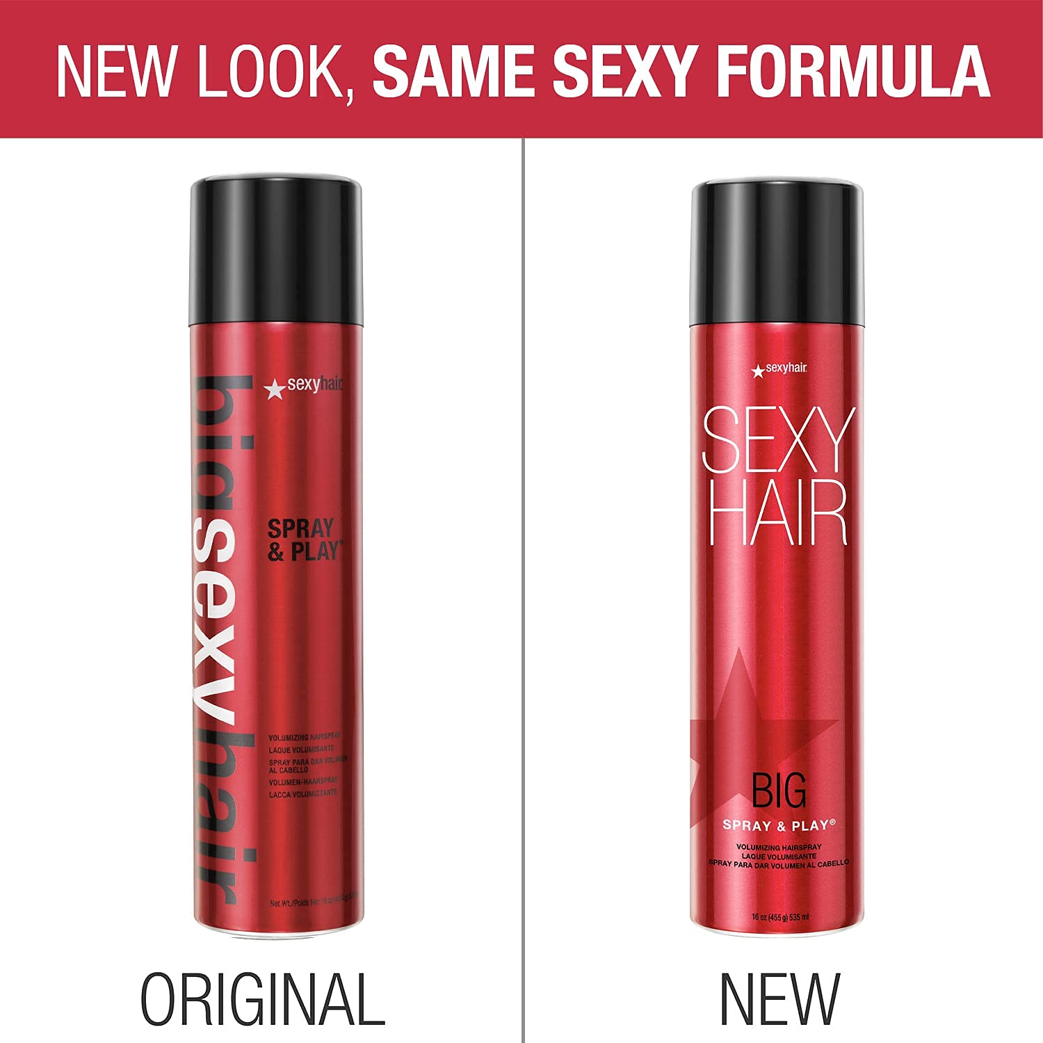 Buy Sexyhair Big Spray Play Volumizing Hairspray Hold And Shine Up To 72 Hour Humidity Resistance All Hair Types Online In Indonesia B0872zwjh2
